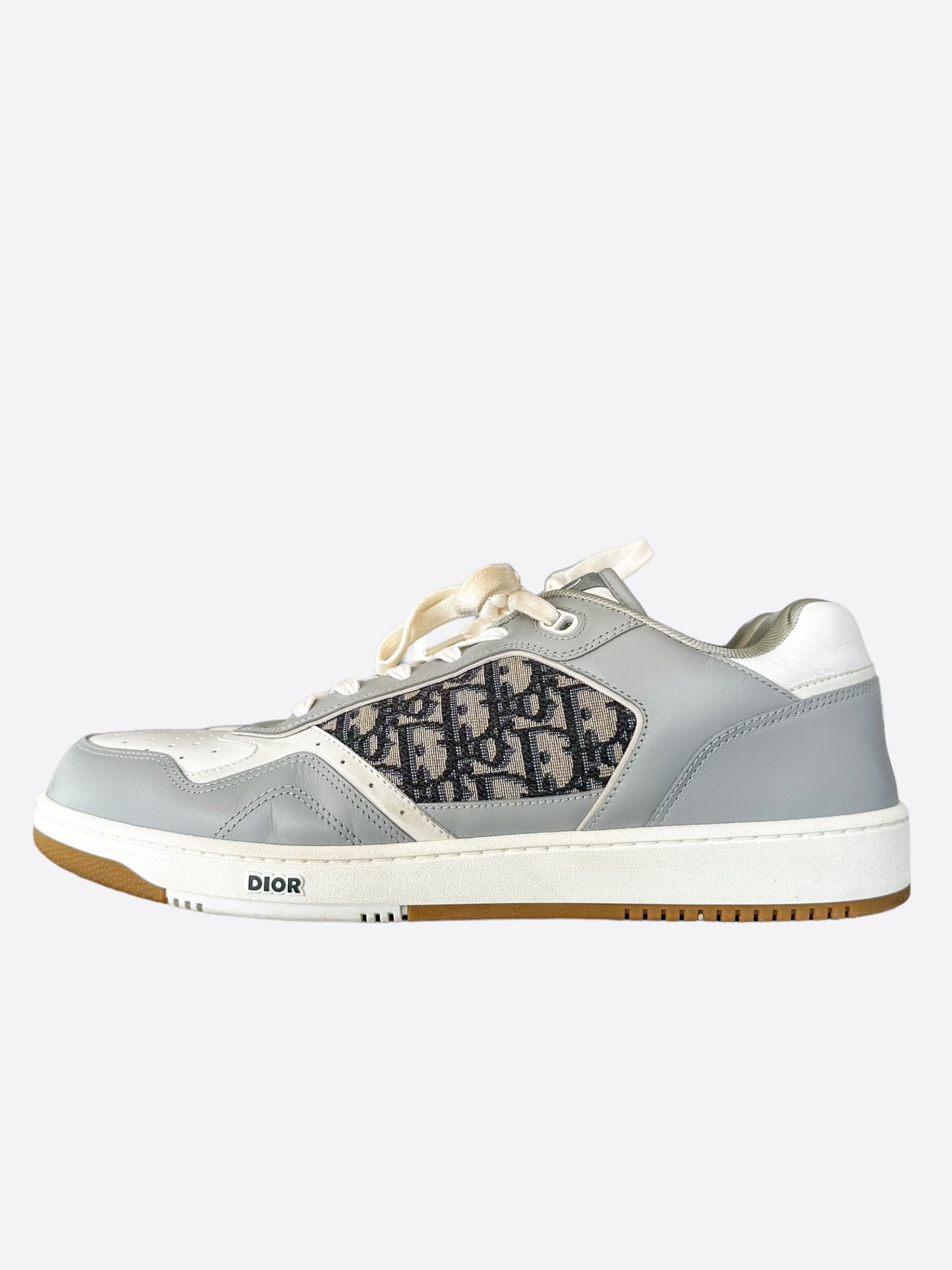 Dior Dior Grey & White Oblique B27 Sneakers Size US 15 / EU 48 - 3 Thumbnail