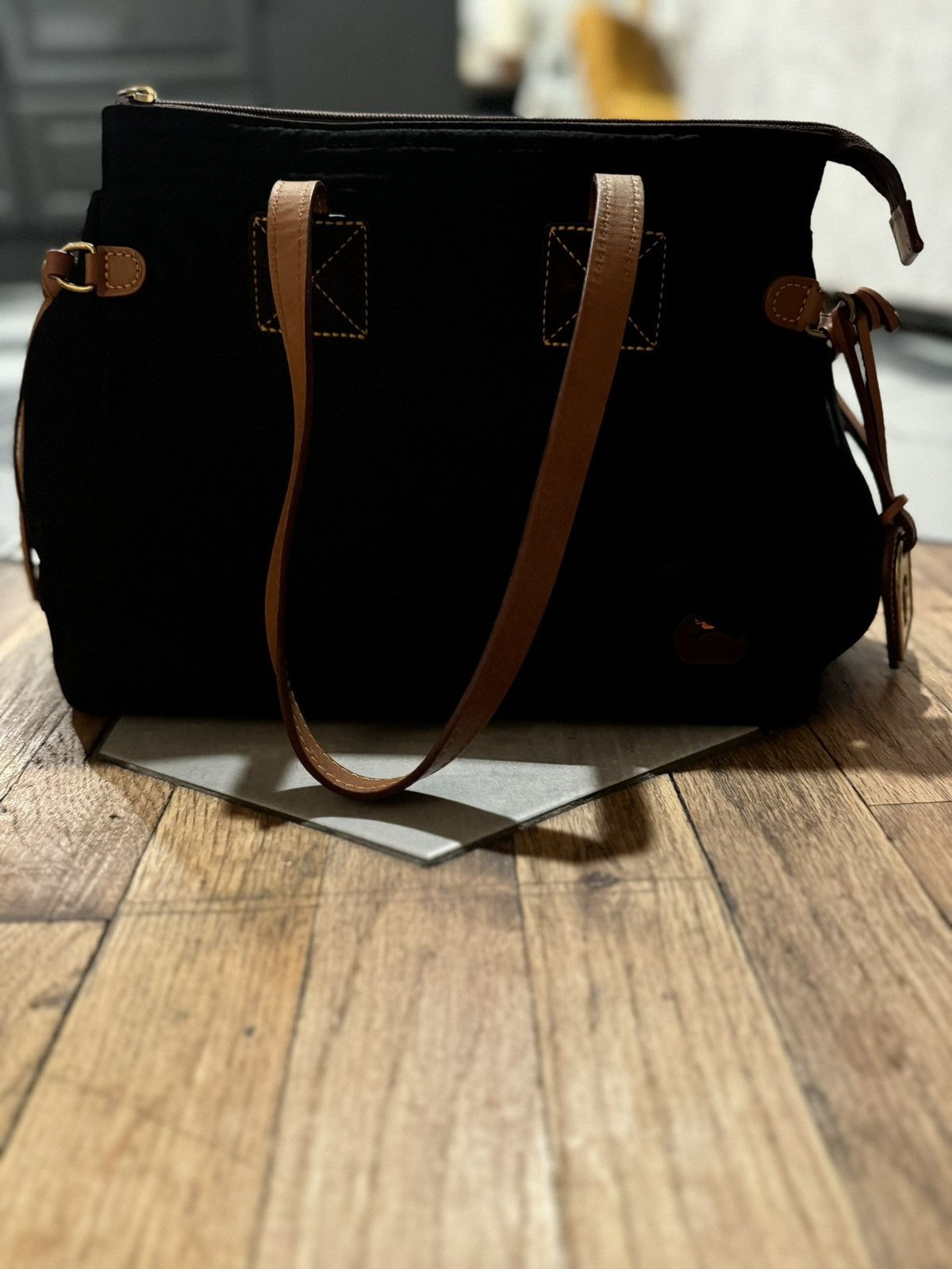 Dooney & Bourke Dooney & Bourke "Victoria" Black Nylon Shoulder Bag hot pink Size ONE SIZE - 3 Thumbnail