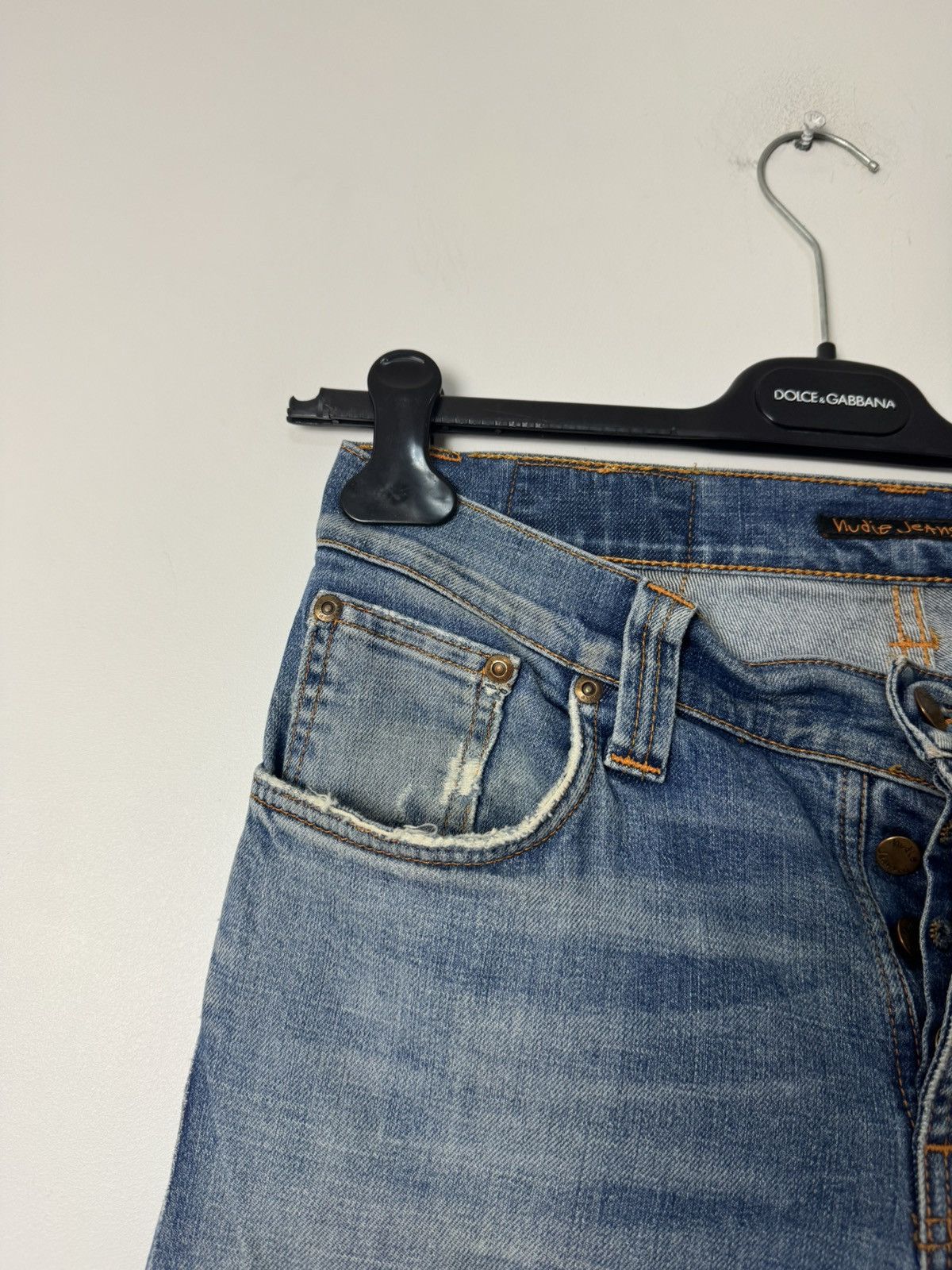 Nudie Jeans Nudie Jeans Long Inseam Slim Distressed Jeans Made in Italy Size US 30 / EU 46 - 7 Thumbnail