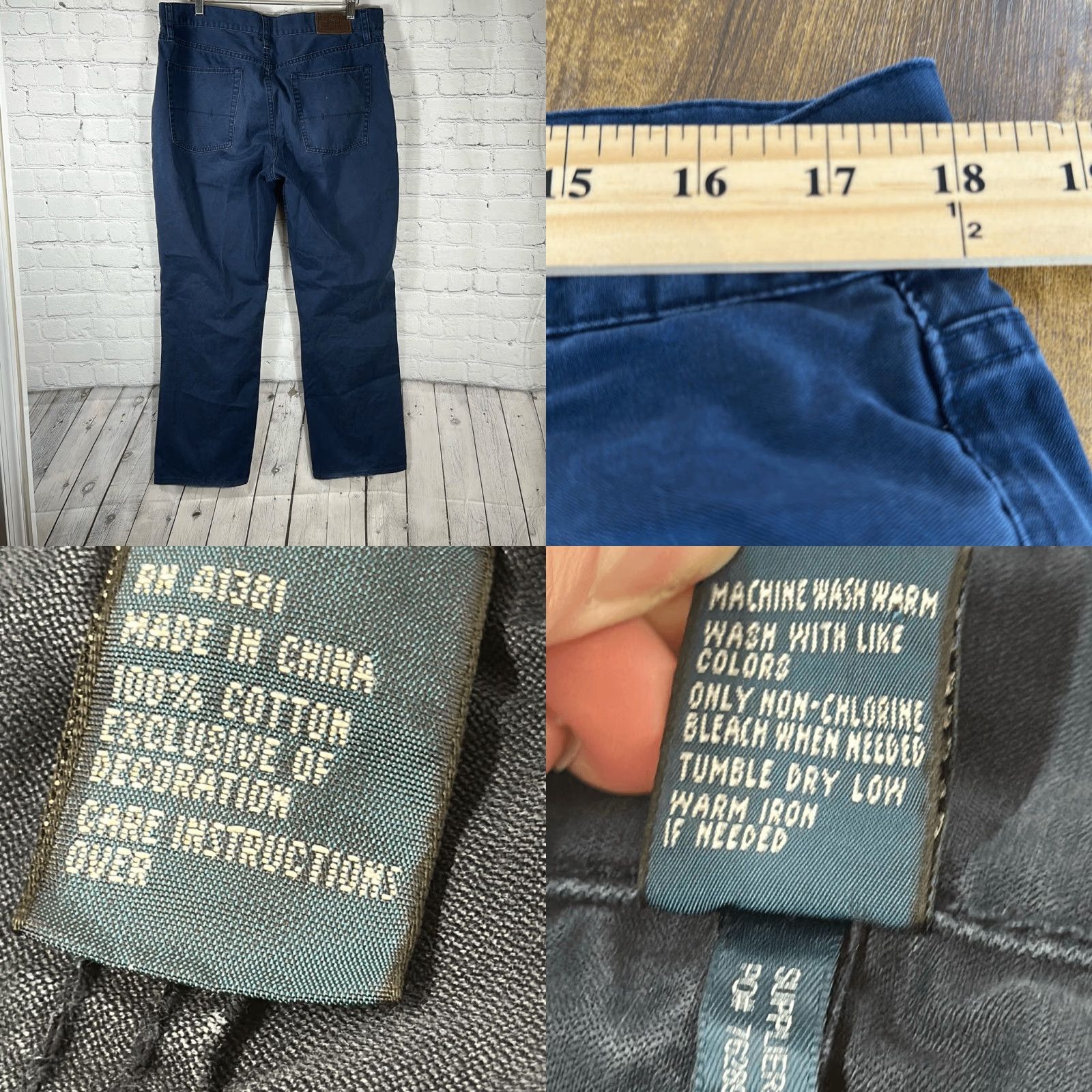 Polo Ralph Lauren Polo Ralph Lauren Pants Navy Blue 36x30 100% Cotton Jeans Men Straight Inseam 30 in Blue Size US M / EU 48-50 / 2 - 8 Thumbnail