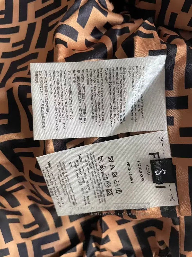Fendi Fendi Classic FF Full Print Mink Fur Patchwork Jacket with Size S / US 4 / IT 40 - 6 Thumbnail