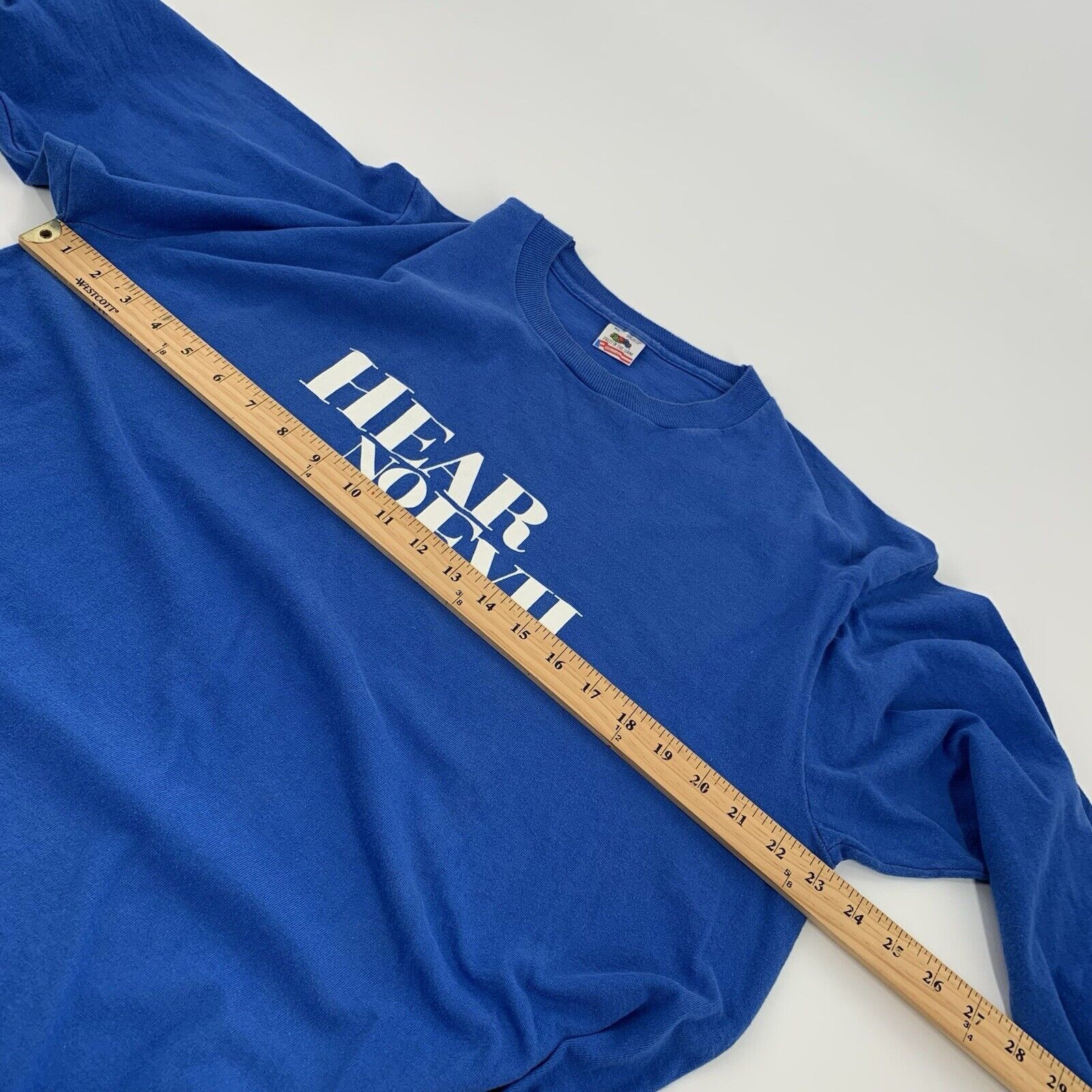 Fruit Of The Loom × Vintage Vintage 1993 Hear No Evil Long Sleeve Horror Movie Promo Size US XL / EU 56 / 4 - 7 Thumbnail