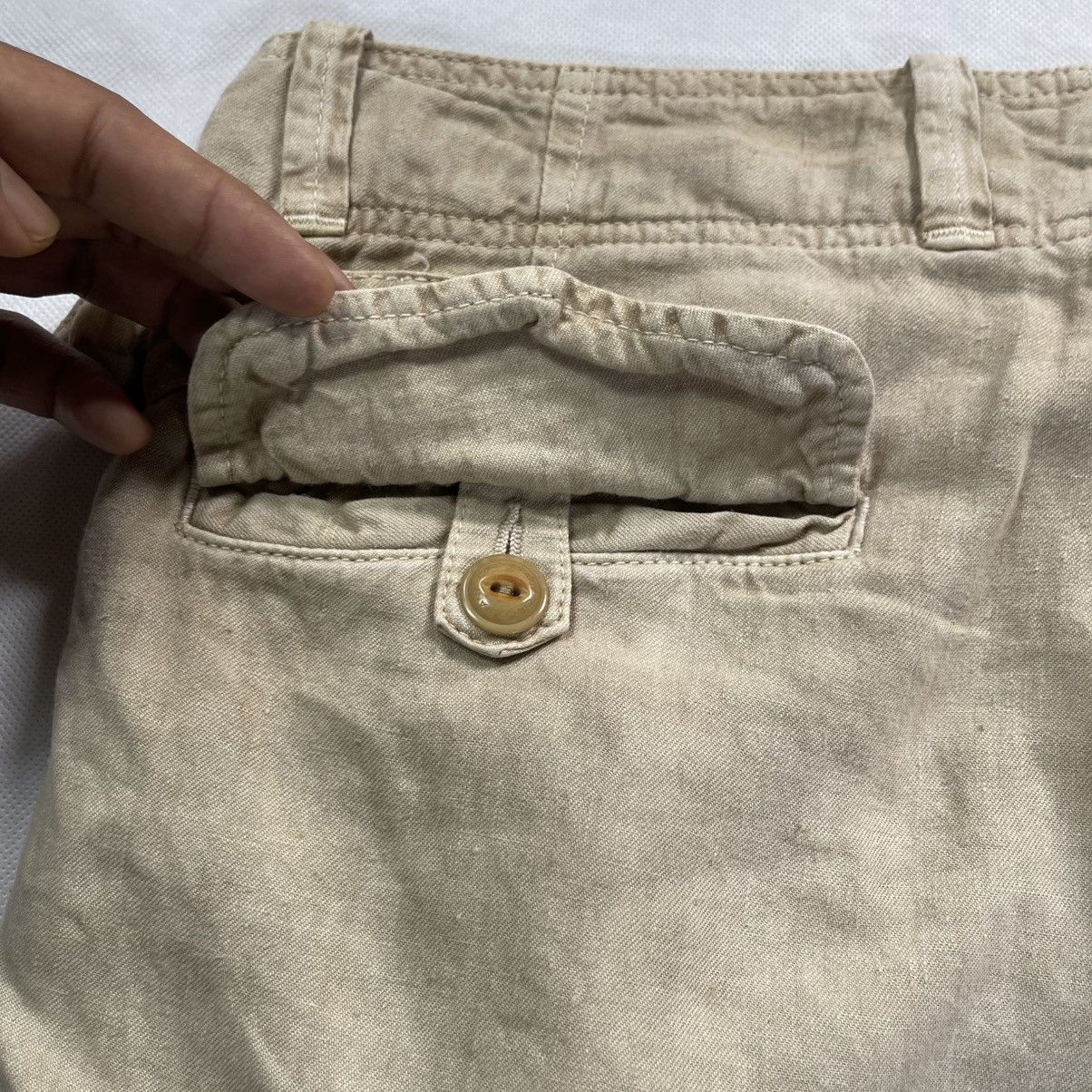 C.P. Company C.P Company Linen With Buckle Waist Military Style Pant Size US 33 - 11 Thumbnail