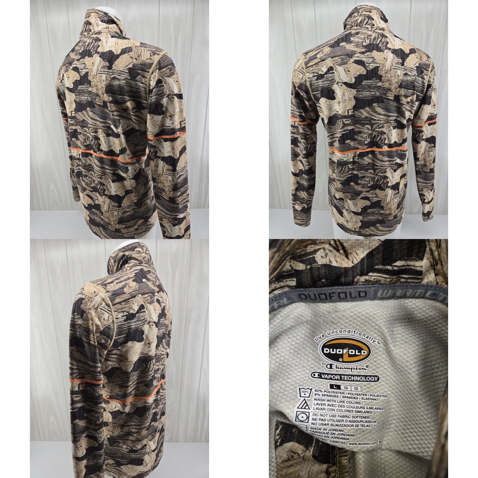 Champion VINTAGE Champion Duofold Shirt Mens L Camouflage Long Sleeve Vapor Technology Size US L / EU 52-54 / 3 - 8 Thumbnail