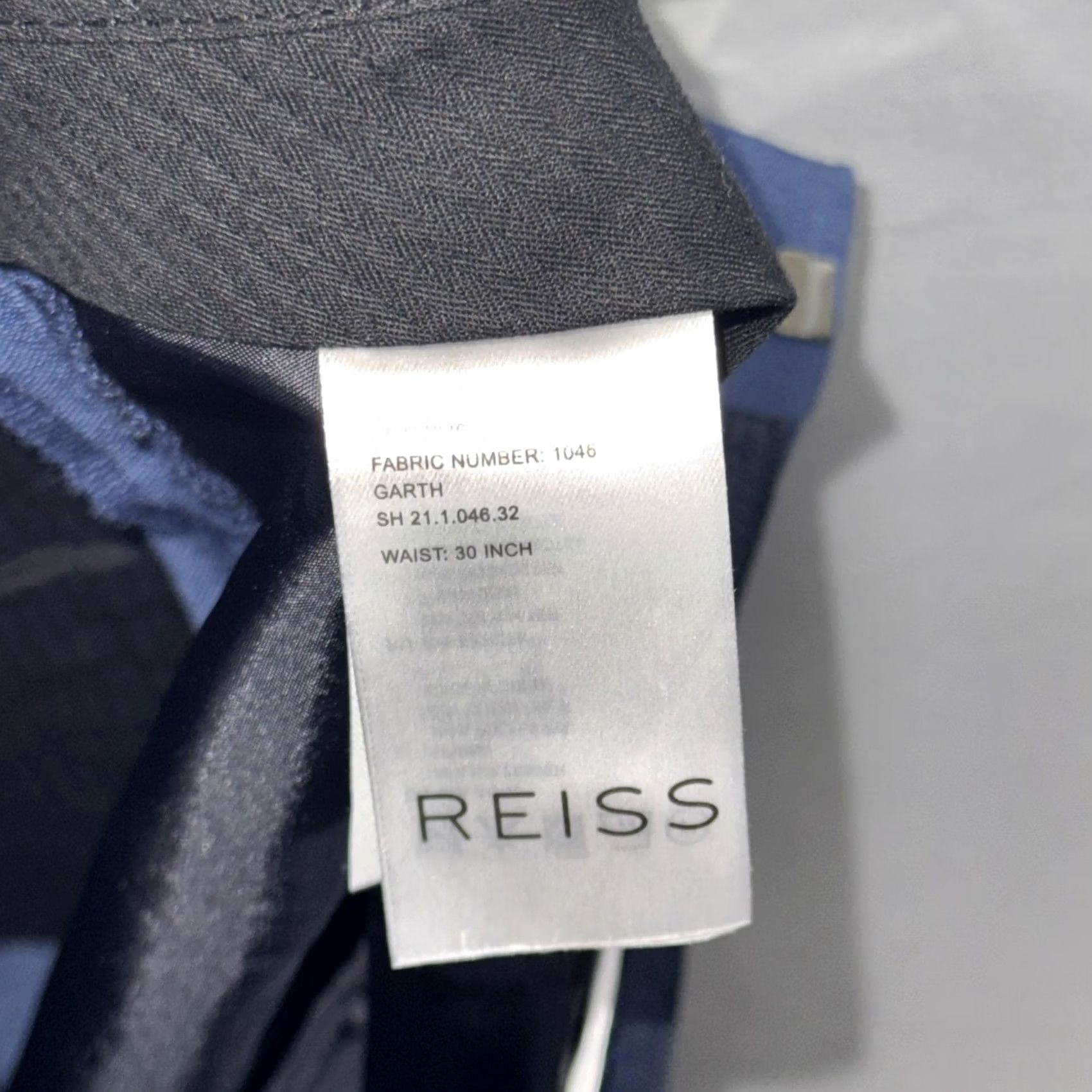 Reiss VINTAGE REISS Dress Pants Mens 30 Blue Garth Flat Front Zip Fly Tailored Trousers Office Size US 30 / EU 46 - 6 Thumbnail