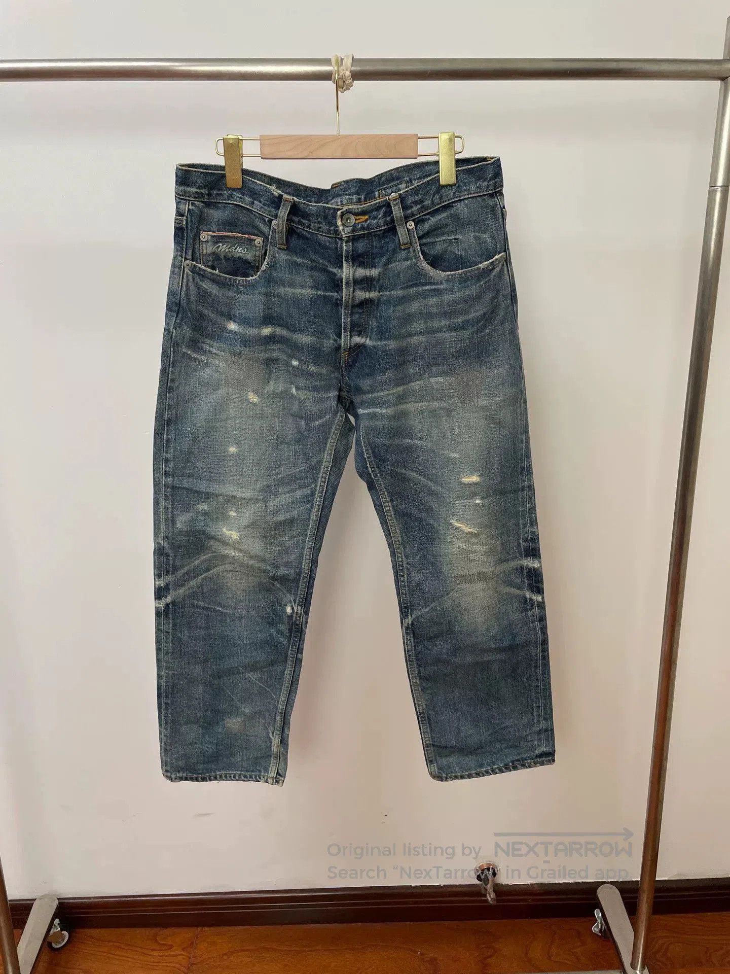Madness Madness 17FW Oil Washed Distressed Jeans. Size US 34 / EU 50 - 1 Thumbnail