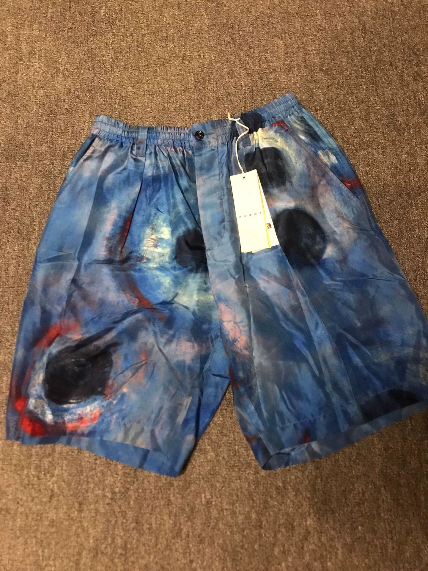 Marni Marni Italian Silk Dyed Pattern Shorts 48 IT Size US 32 / EU 48 - 1 Thumbnail