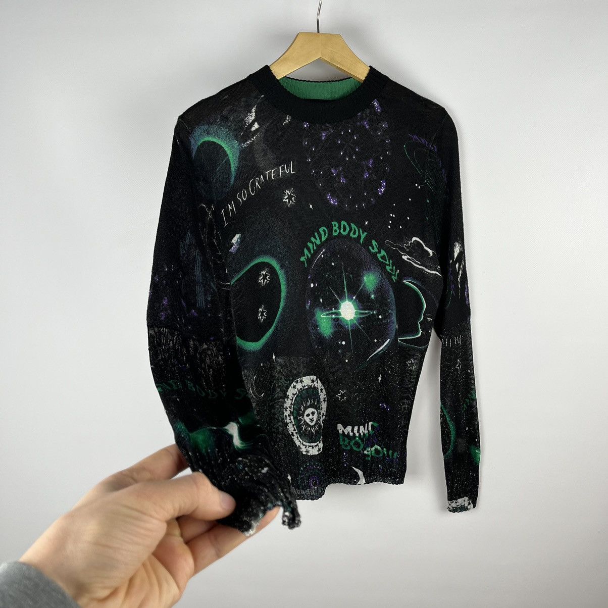 Desigual Designer Desigual y2k galaxy mesh top sweater Size S / US 4 / IT 40 - 3 Thumbnail