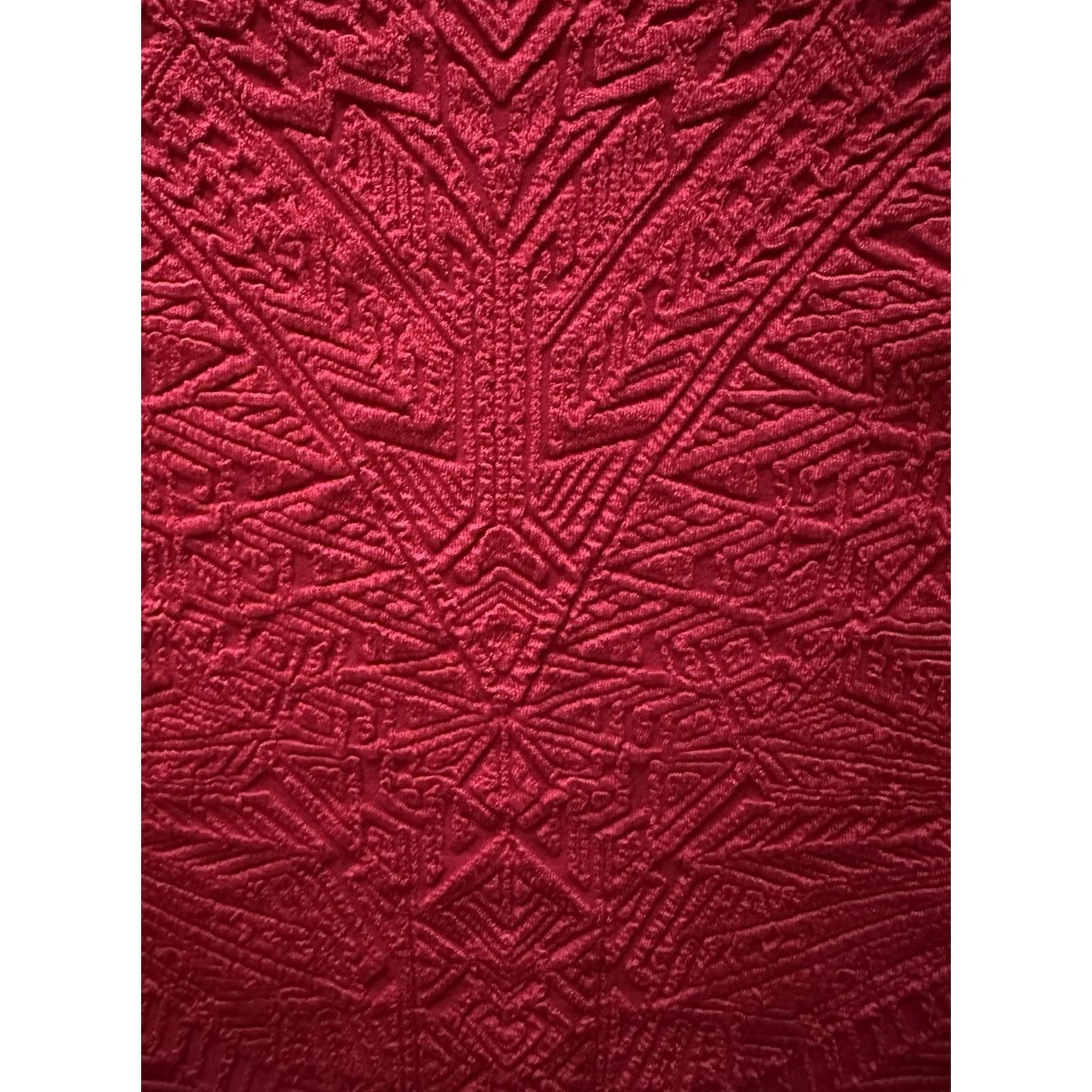 Vintage RVN Bodycon Dress Women M Red Abstract Jacquard Scoop Neckline Cap Sleeveless NWT Size M / US 6-8 / IT 42-44 - 7 Thumbnail