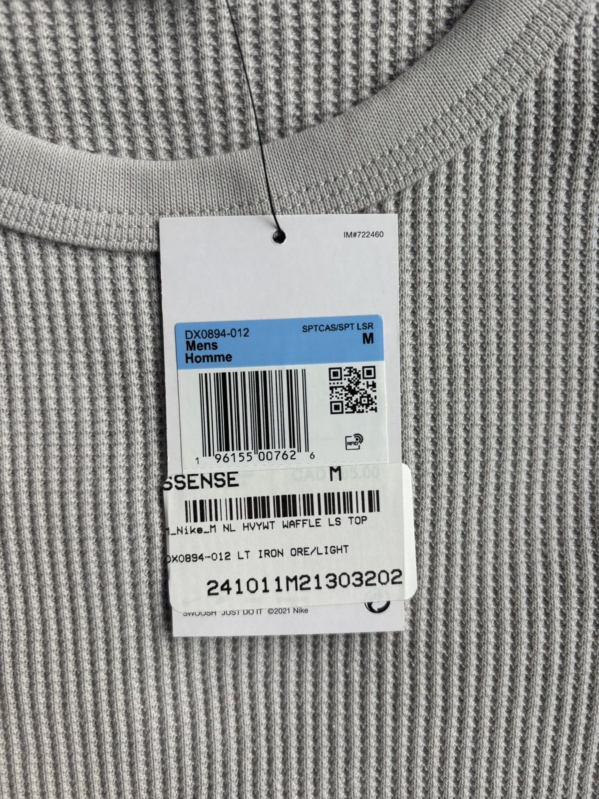 Nike Nike Heavyweight Waffle Light Gray Longsleeve US M Size US M / EU 48-50 / 2 - 4 Thumbnail