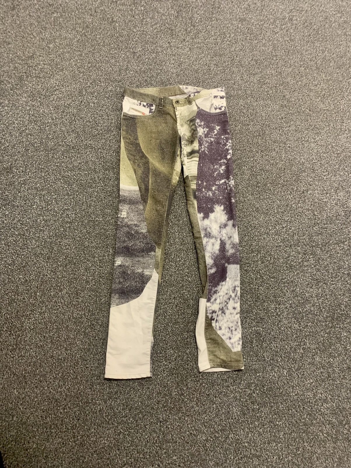 Diesel Retro Diesel Industries All Over Print Pants Size 27" / US 4 / IT 40 - 1 Thumbnail