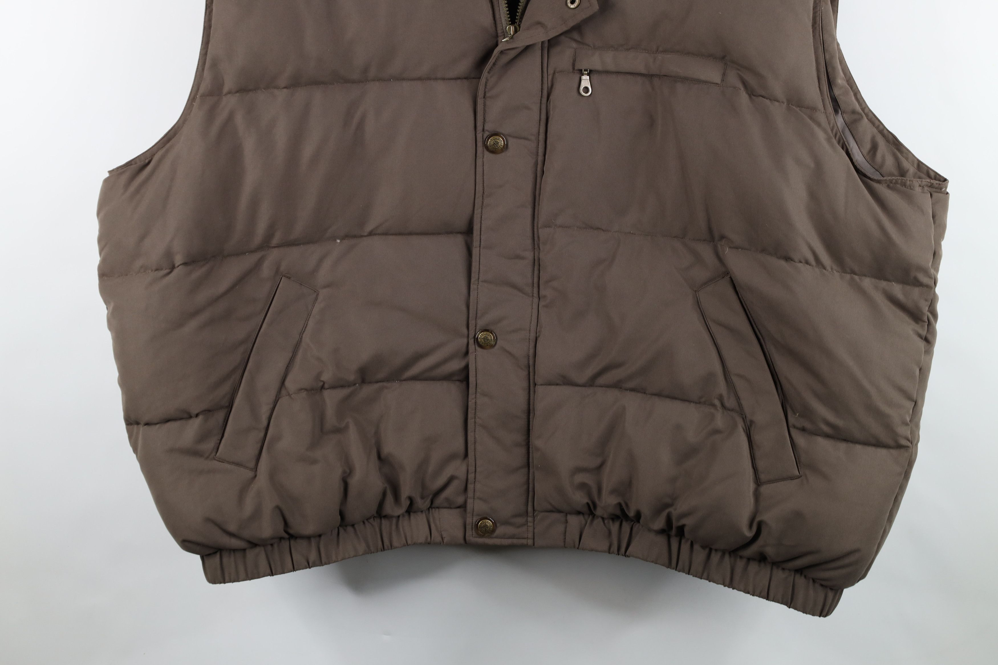 Vintage Vintage 90s Y2K Streetwear Full Zip Puffer Vest Jacket Brown Size US XXL / EU 58 / 5 - 3 Thumbnail
