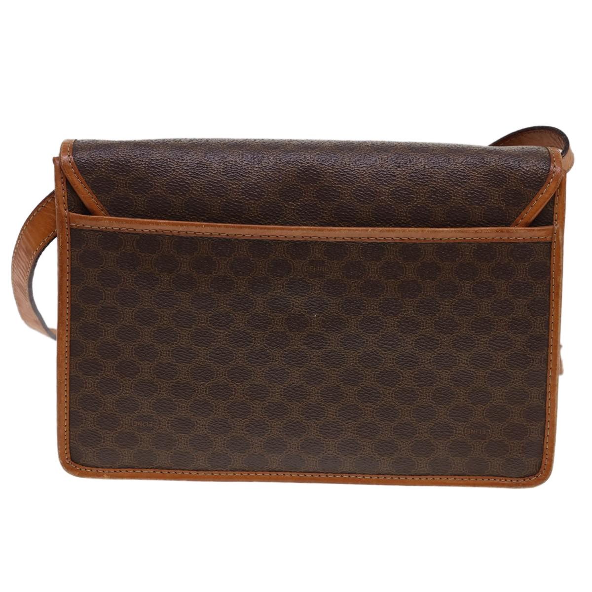 Celine CELINE Macadam Canvas Shoulder Bag Pvc Leather Brown Size ONE SIZE - 3 Thumbnail