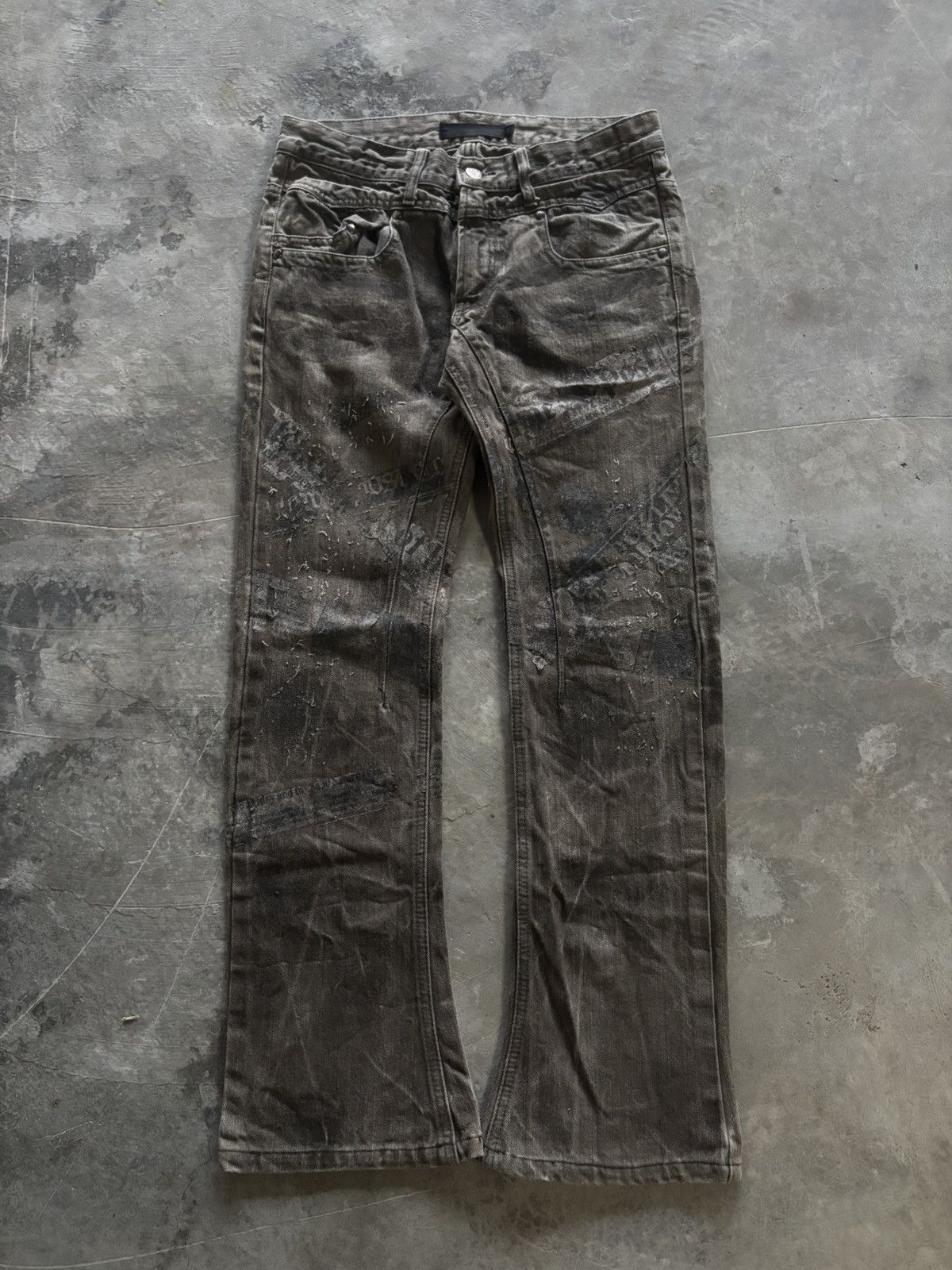 JACKROSE JACK ROSE LUV MAISON flare poem newspaper punk gothic grunge Size US 30 / EU 46 - 1 Thumbnail