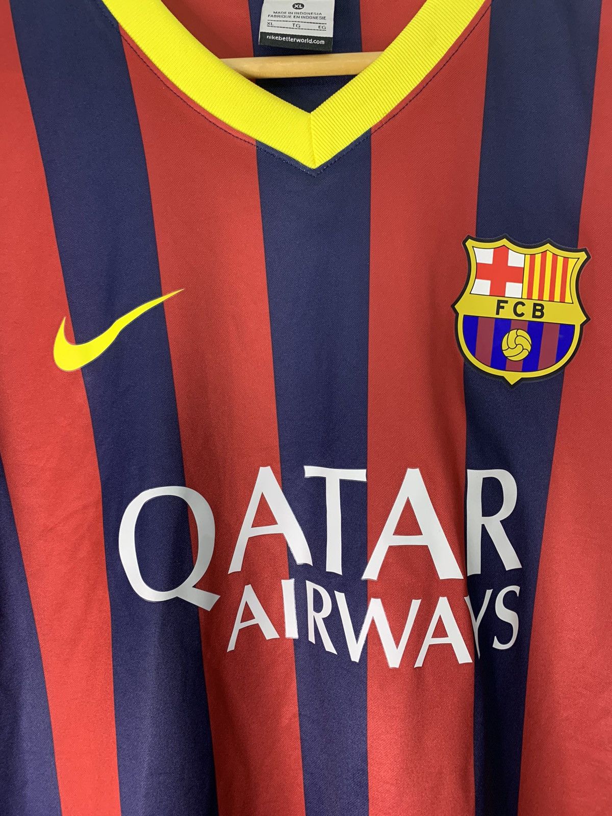 Other BARCELONA 2013 2014 Home Football Shirt Soccer Jersey Nike Size US XL / EU 56 / 4 - 3 Thumbnail