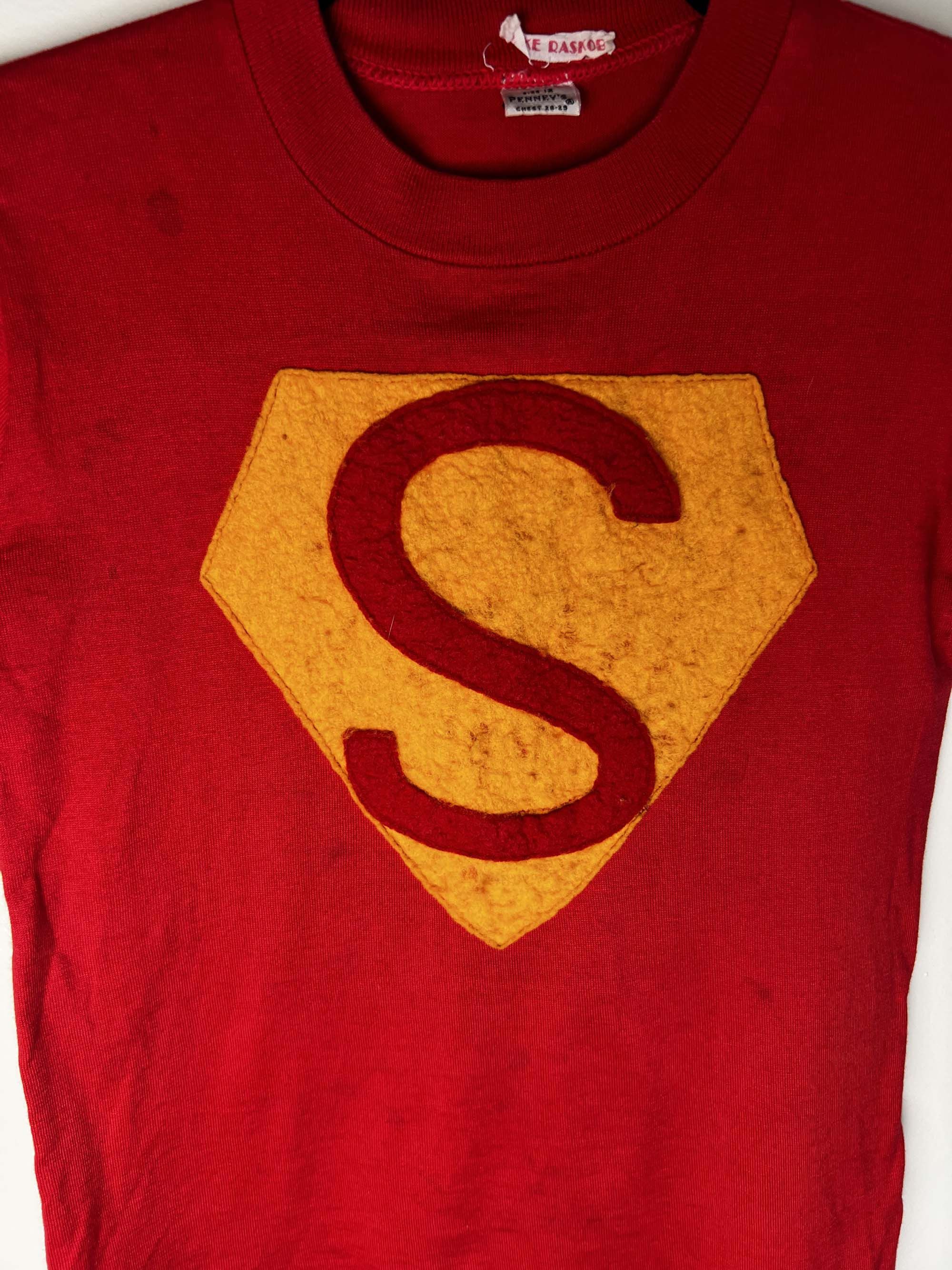 JCPenney Vintage 1950's Penny's Superman Kids T-Shirt Size XS / US 0-2 / IT 36-38 - 2 Thumbnail