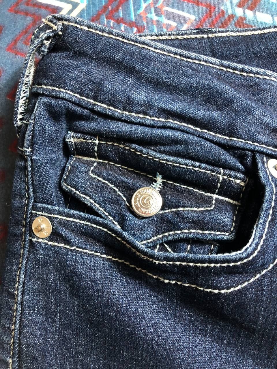 Japanese Brand × True Religion Crazy Crash Dirty Baggy Faded Jean Japan Avant Garde Style Size US 31 - 17 Thumbnail