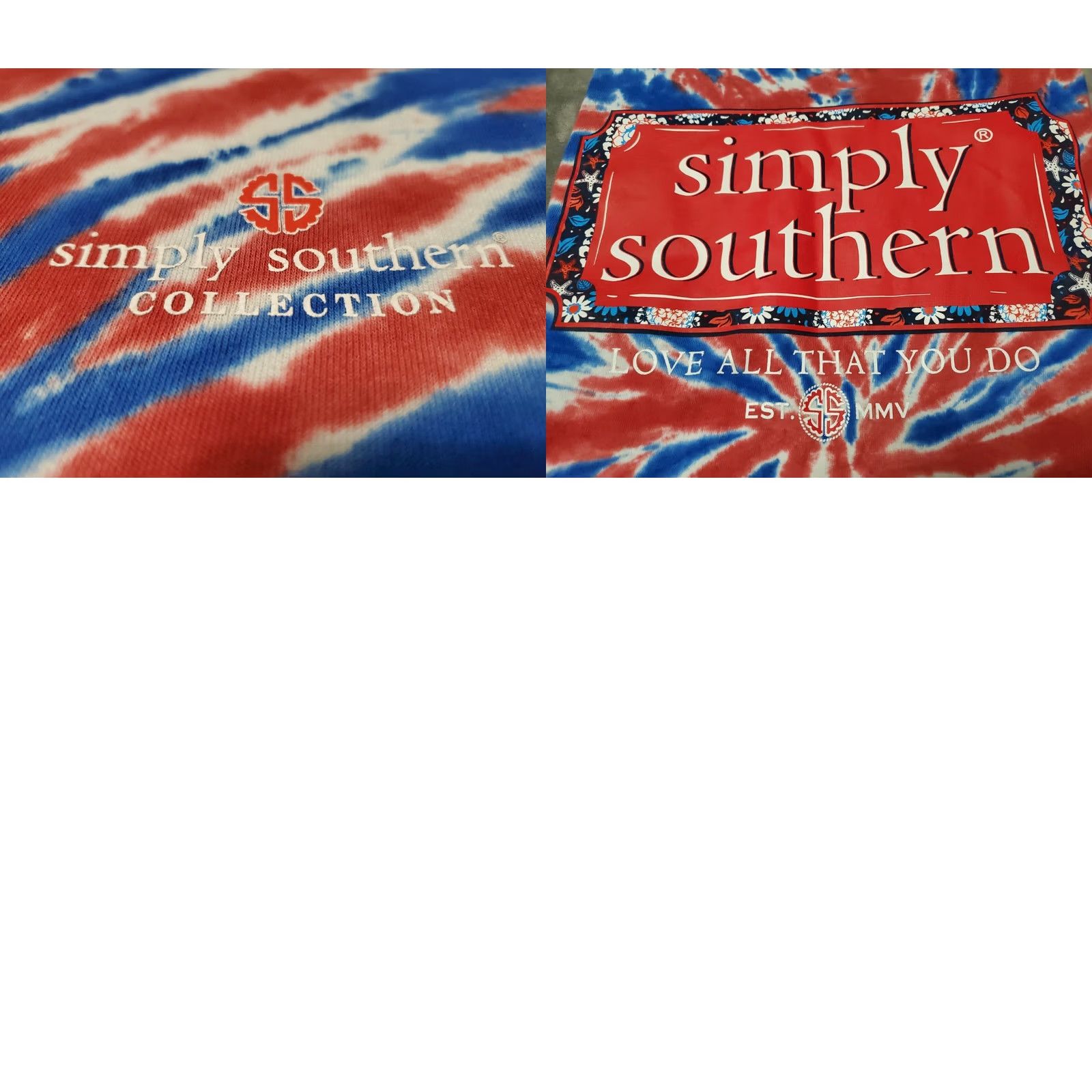 Vintage Simply Southern Tie Dye TShirt Crew Neck Short Sleeve Women XS? No size given. Size S / US 4 / IT 40 - 8 Thumbnail