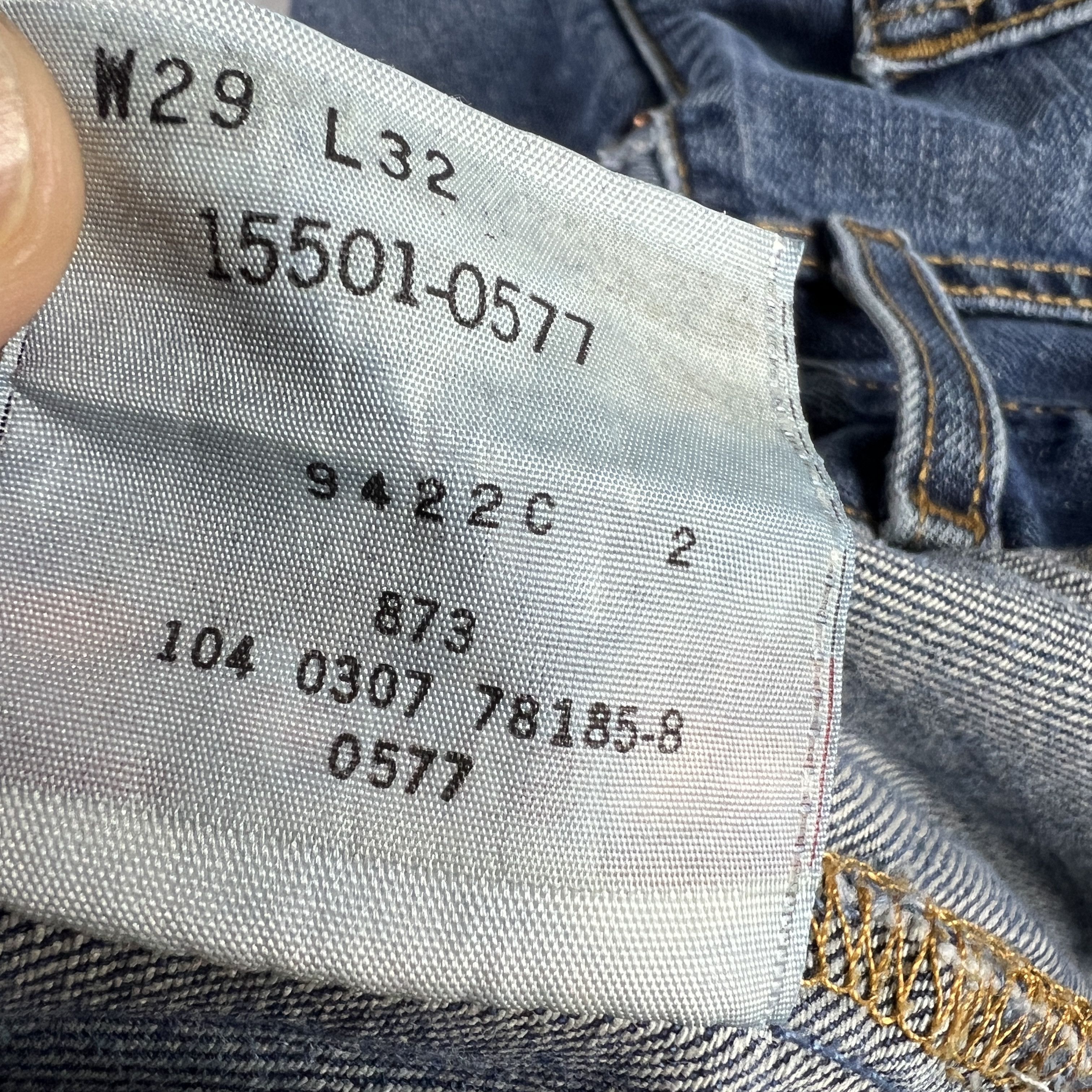 Levi's × Vintage Y2K Levi's Jean Short 501 Cut Off Raw Hem Cotton Denim Jorts Size US 29 - 7 Thumbnail