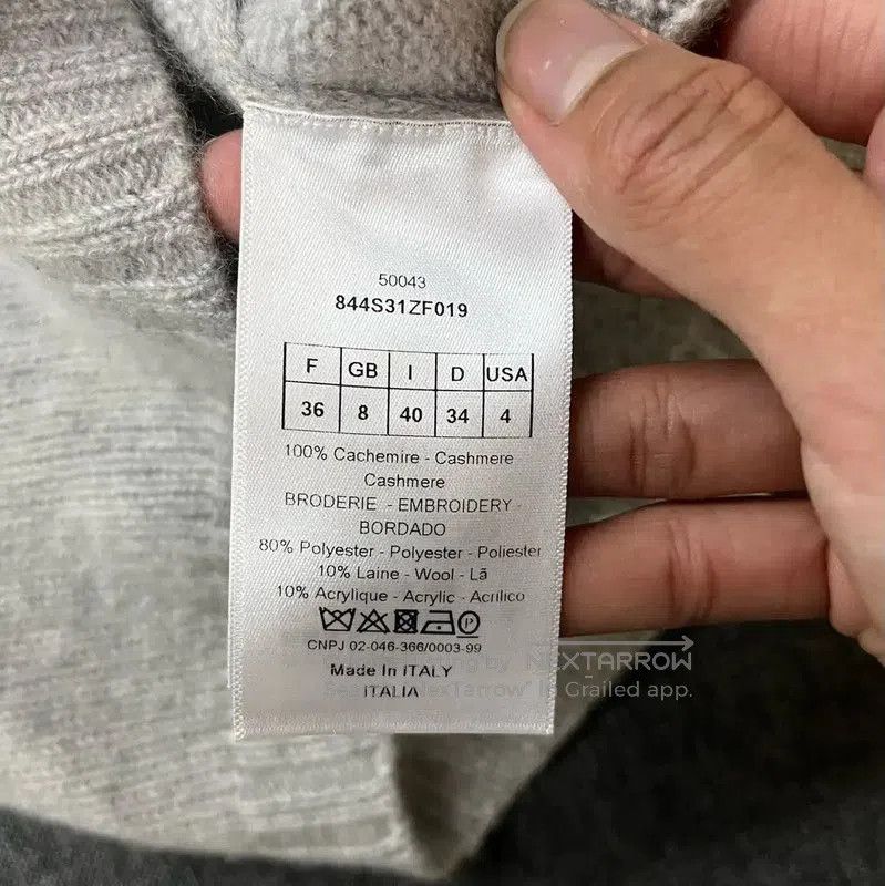 Dior Dior Gray Cashmere Pullover Sweater . Size S / US 4 / IT 40 - 4 Thumbnail