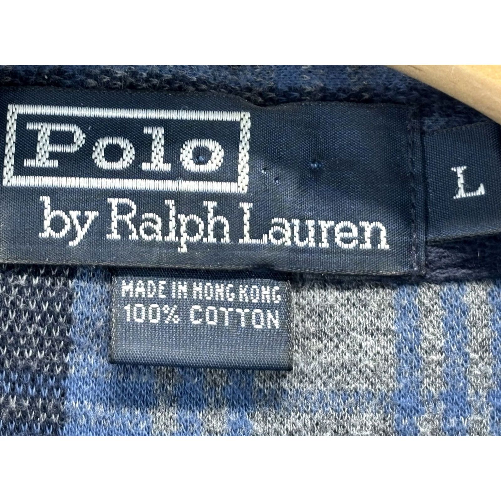 Polo Ralph Lauren VINTAGE Polo Ralph Lauren Flannel Polo Shirt Men L Blue Grey Plaid Pony Logo 90s Mens Size US L / EU 52-54 / 3 - 6 Thumbnail