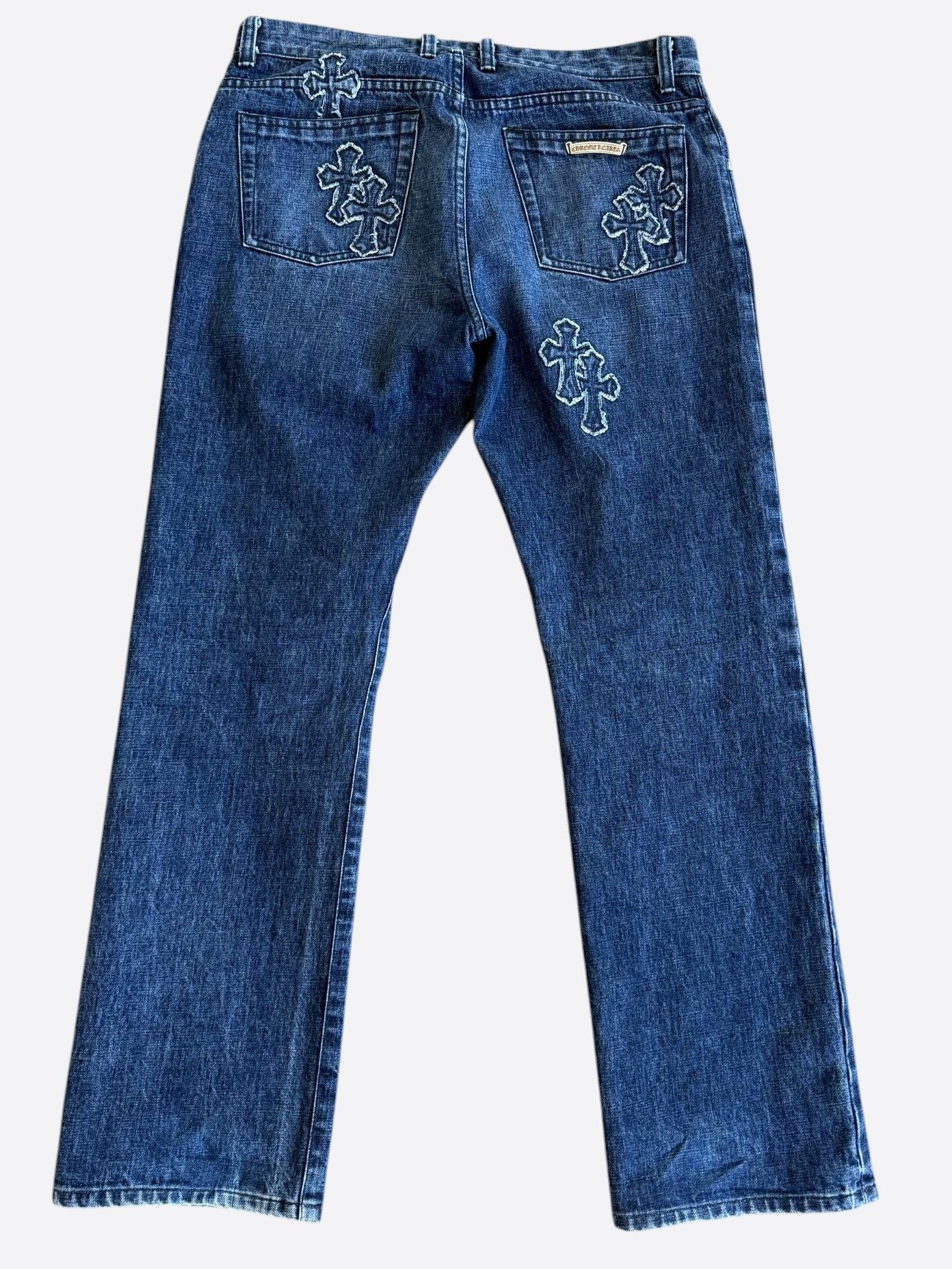 Chrome Hearts Chrome Hearts Blue Denim Cross Patch Jeans Size US 36 / EU 52 - 2 Thumbnail