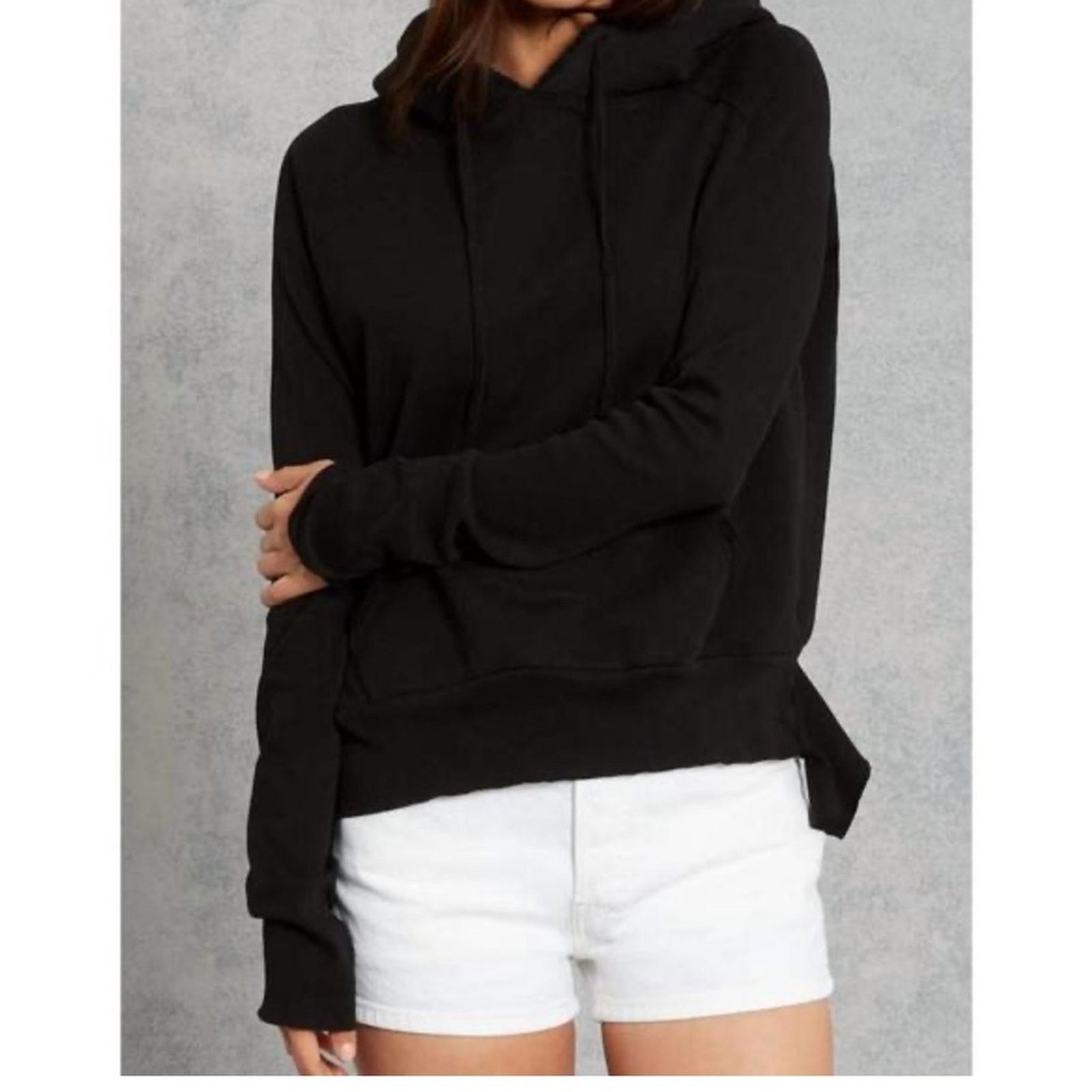 FRANK & EILEEN lab502 pullover hoodie in black sz S