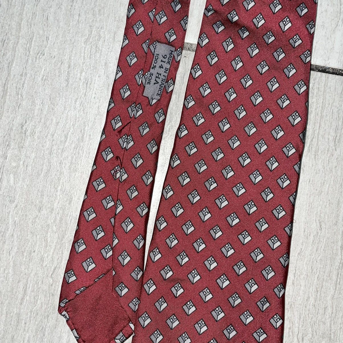 Hermes Hermes Square Mini H Vintage Tie Size ONE SIZE - 5 Thumbnail
