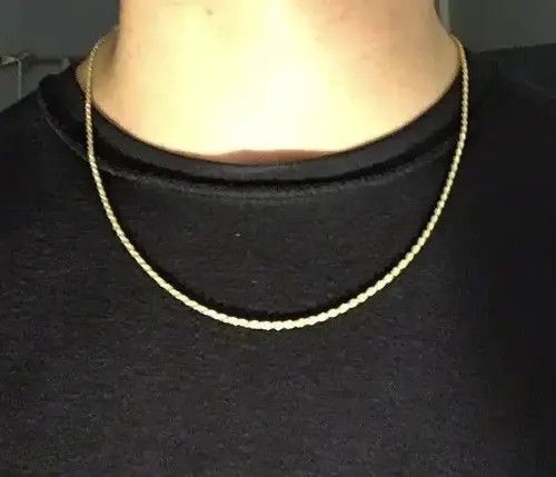 Other Gold Chain Rope Chain 20in 2mm And Gold Jesus Piece Head Size ONE SIZE - 7 Thumbnail