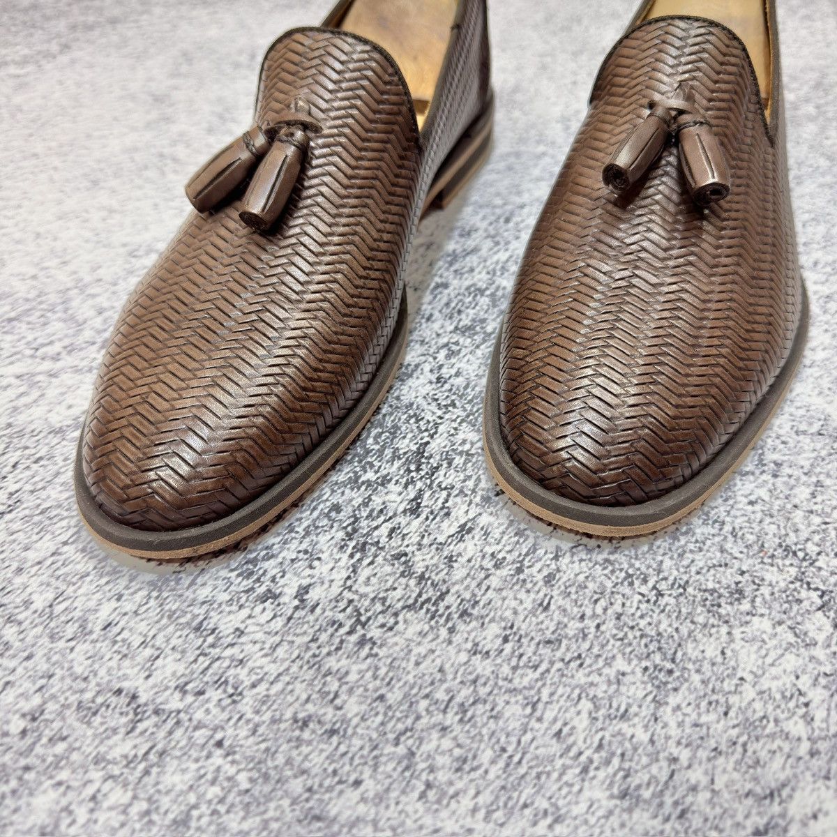 Designer × NAVYBOOT Navyboot Brown Leather Tassel Loafers US9 UK8 EU42 27cm Size US 9 / EU 42 - 8 Thumbnail
