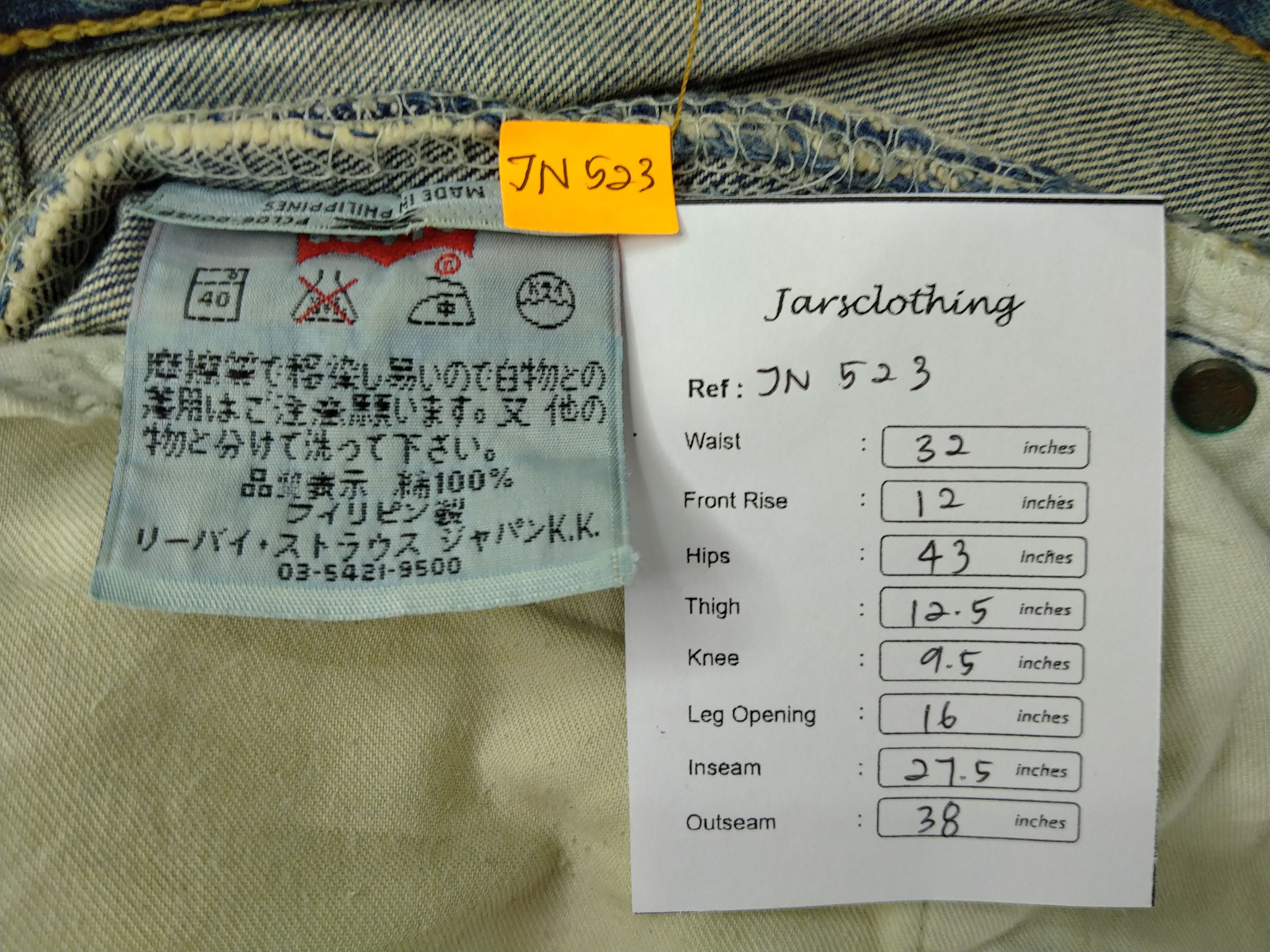 Levi's Rusty Ripped Vintage Levi's 501 Denim 32 x 27.5 JN523 Size US 32 / EU 48 - 8 Thumbnail