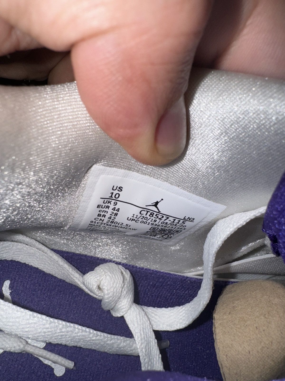 Jordan Brand × Nike Jordan 4 Metallic Purple - 10 US Size US 10 / EU 43 - 1 Thumbnail