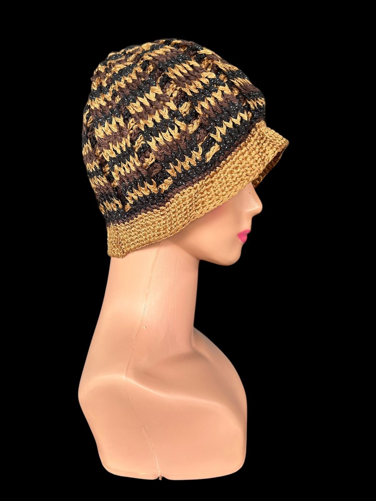 Japanese Brand × Kapital × Vintage Crochet Knitted Handmade Beanie Hats Size ONE SIZE - 5 Thumbnail