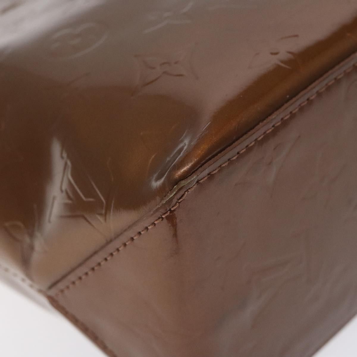 Louis Vuitton LOUIS VUITTON Monogram Vernis Reade PM Hand Bag Bronze Size ONE SIZE - 14 Thumbnail