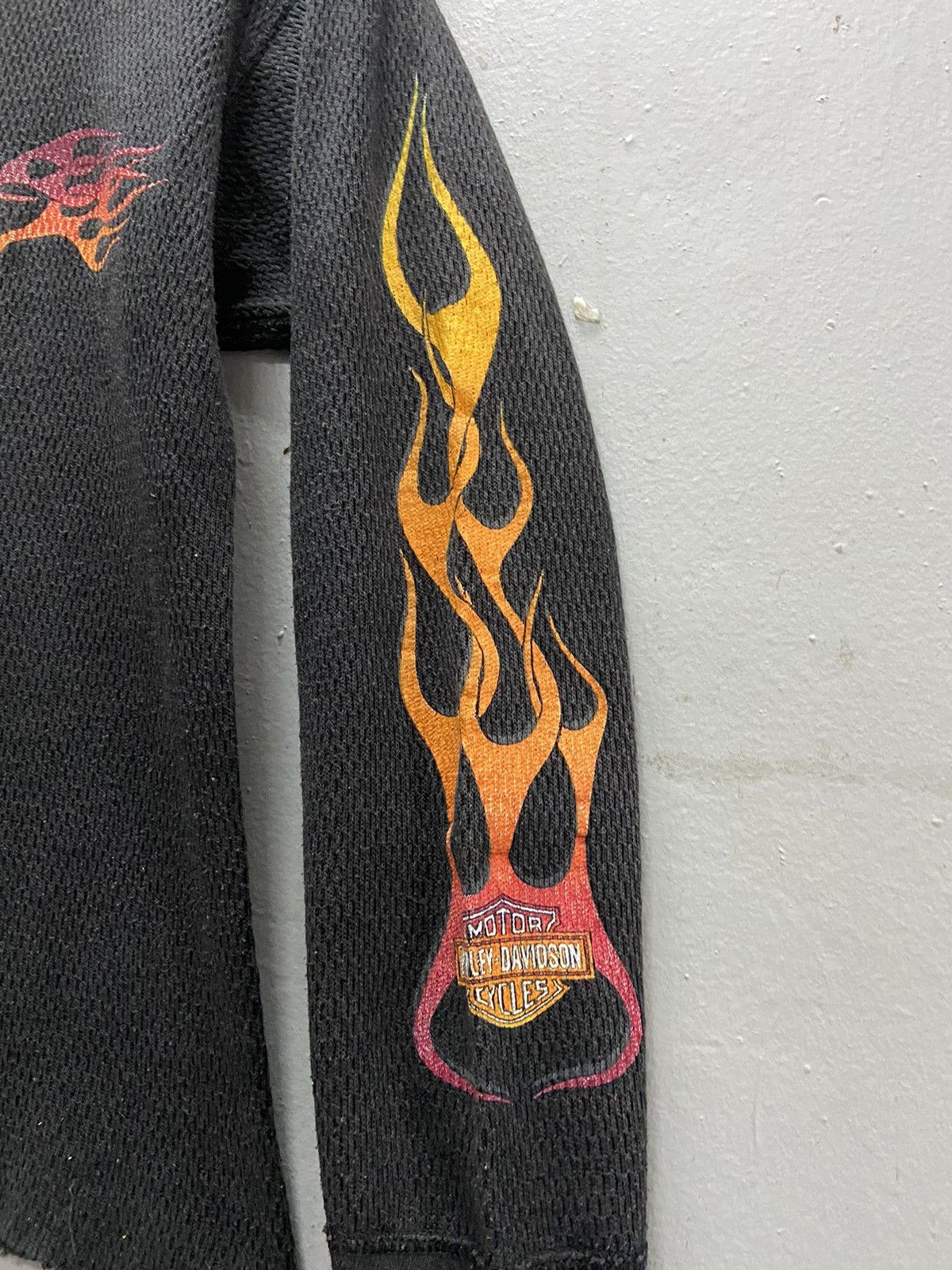 Harley Davidson VINTAGE HARLEY DAVIDSON 80’s CANADA WAFFLE FLAME LONG SLEEVE Size M / US 6-8 / IT 42-44 - 3 Thumbnail