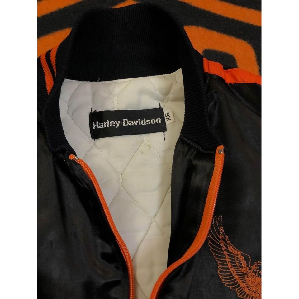 Harley Davidson × Vintage VTG 70s Harley Davidson Jacket XSmall Women Satin , Bomber Size XS / US 0-2 / IT 36-38 - 8 Thumbnail