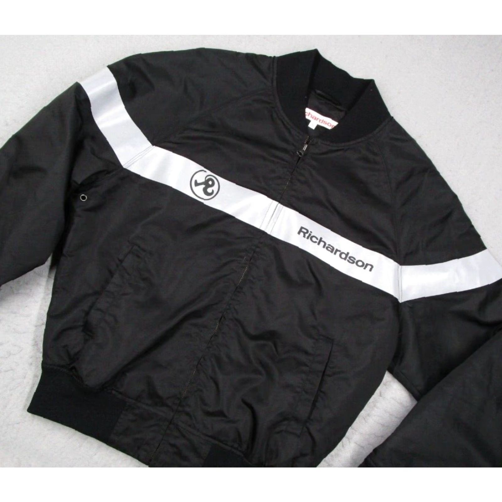 Vintage Richardson Bomber Jacket Mens Small Black 3M Satin Full Zip NY LA Tokyo Graphic Mens Size US S / EU 44-46 / 1 - 2 Thumbnail