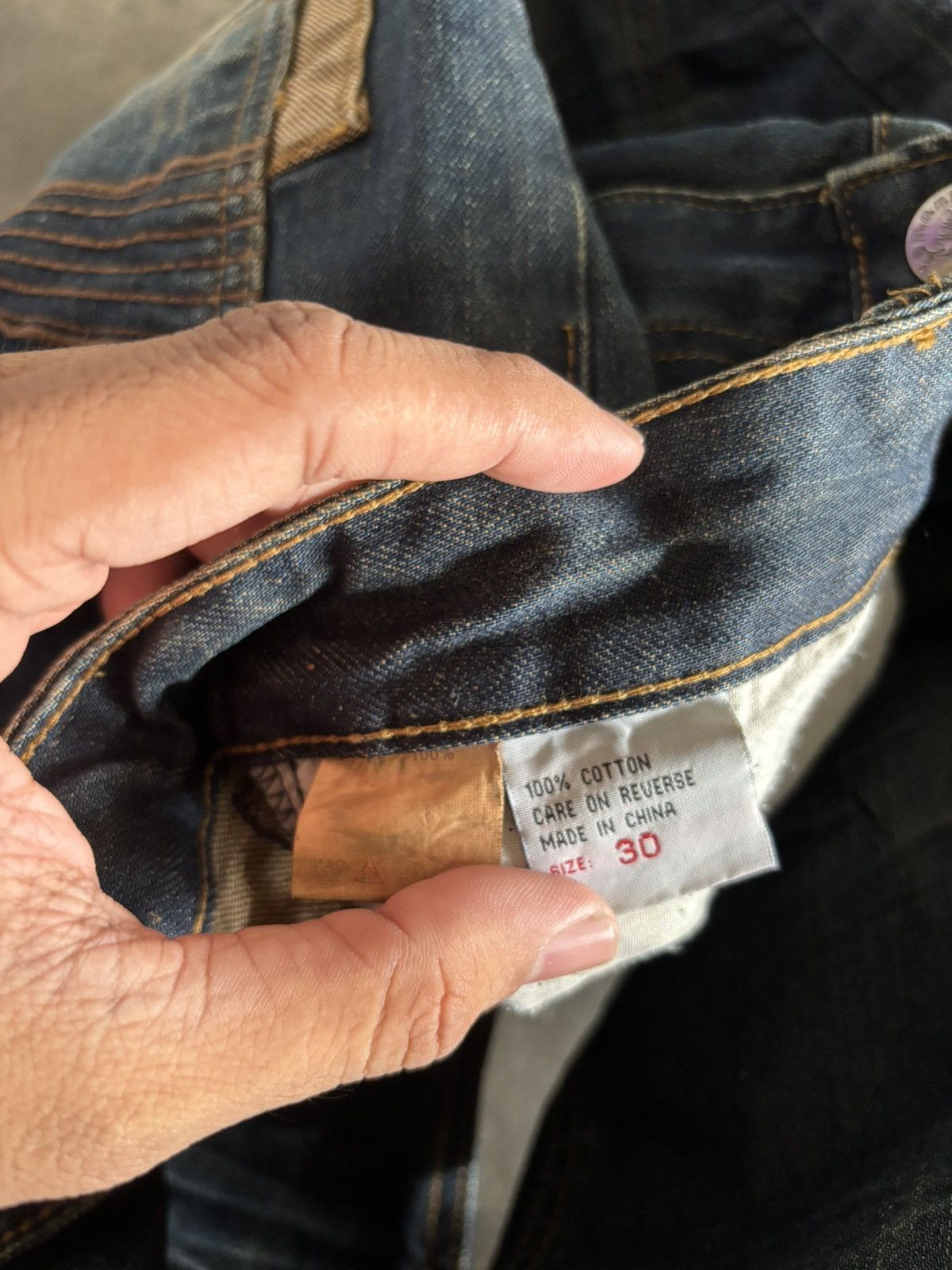 Hysteric Glamour Washed rusty whiskered jeans western bikers style grunge Size US 30 / EU 46 - 6 Thumbnail