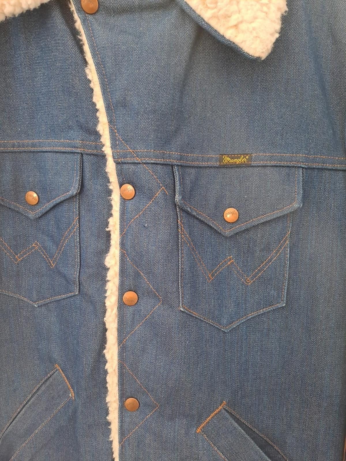 Wrangler Vintage 70s 80s Wrangler Wrange Barn Coat XL Denim USA Size US XL / EU 56 / 4 - 4 Thumbnail