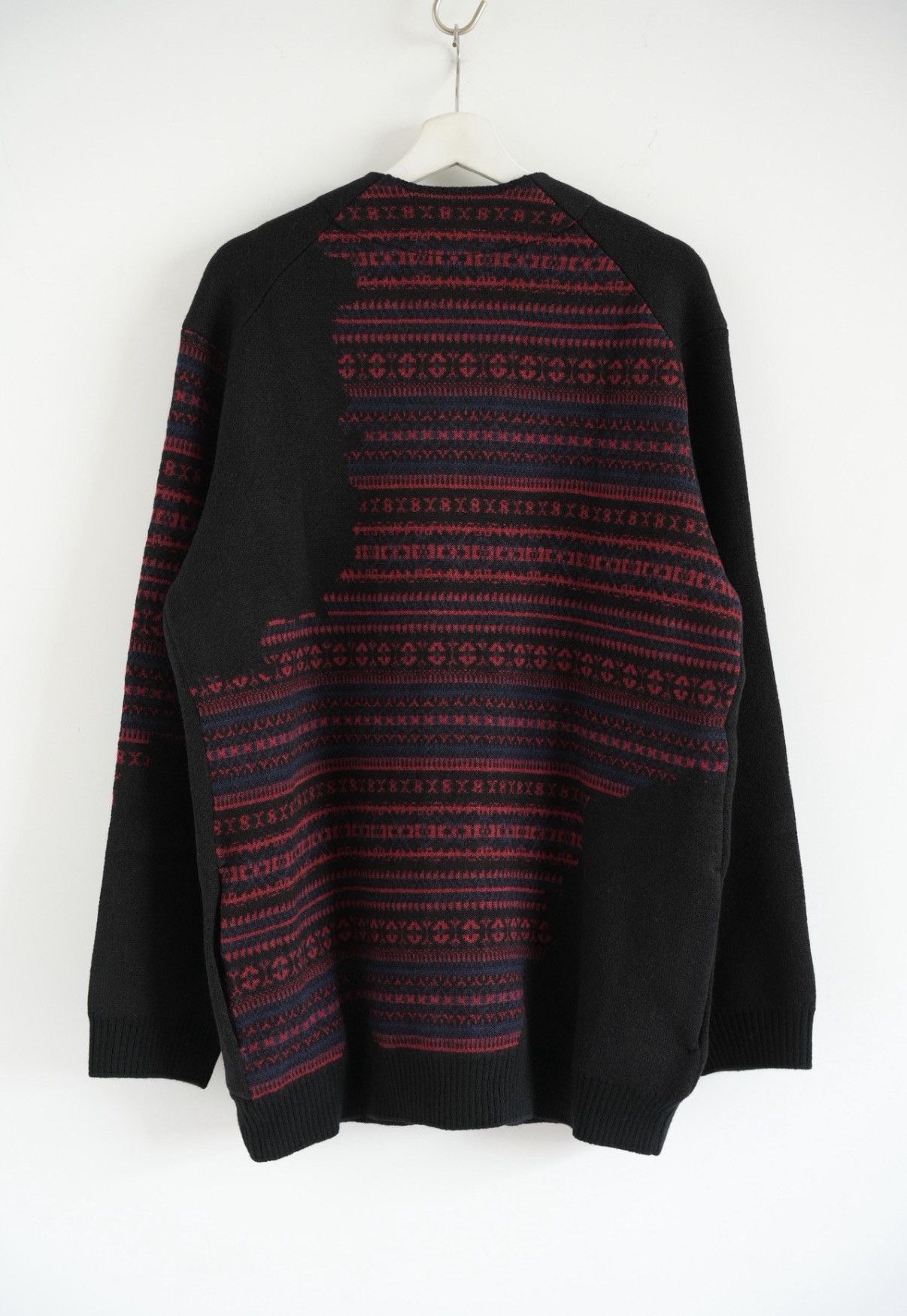 Yohji Yamamoto Yohji Yamamoto 24aw Black & Red Striped Cardigan K4 Size US L / EU 52-54 / 3 - 2 Thumbnail