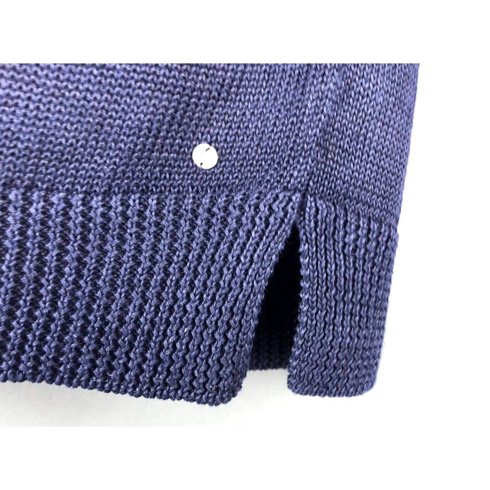 Vintage Denim & Supply Ralph Lauren Pullover Linen Dark Blue Women's XS Shirt XS Blue Classic Casual Knit Linen Pullover Size XS / US 0-2 / IT 36-38 - 5 Thumbnail