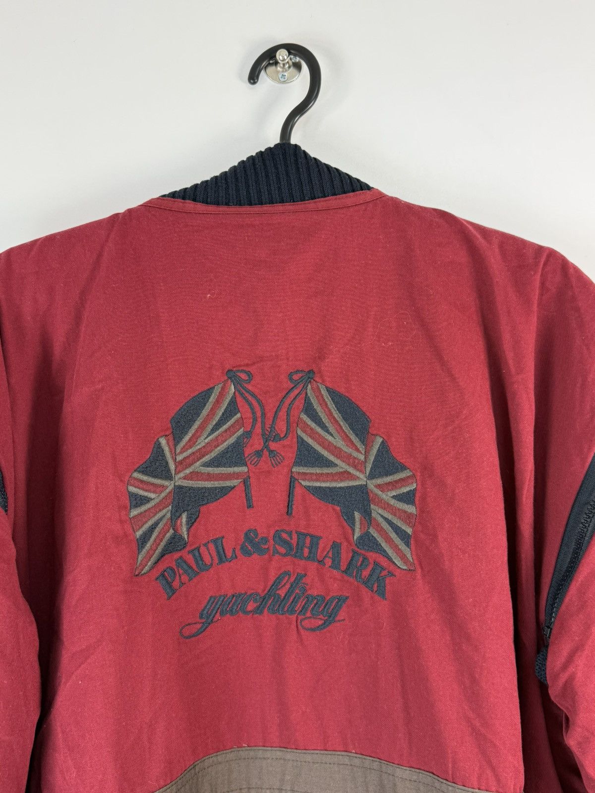 Paul & Shark Paul&Shark big logo British flag reversible wool bomber Size US L / EU 52-54 / 3 - 14 Thumbnail