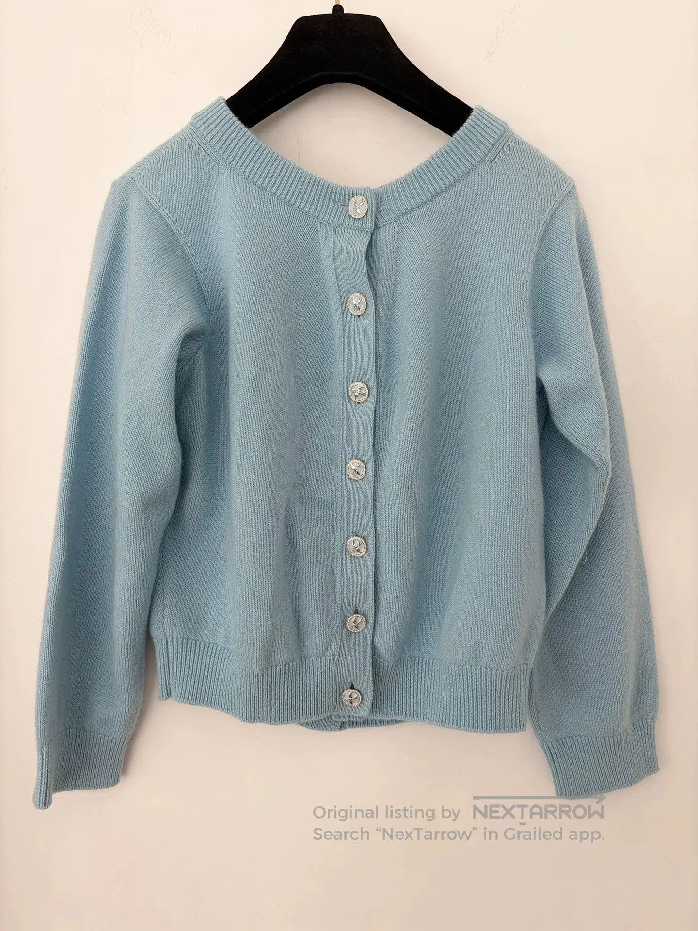 Chanel Chanel 25S Blue Cashmere Cardigan. Size US S / EU 44-46 / 1 - 2 Thumbnail