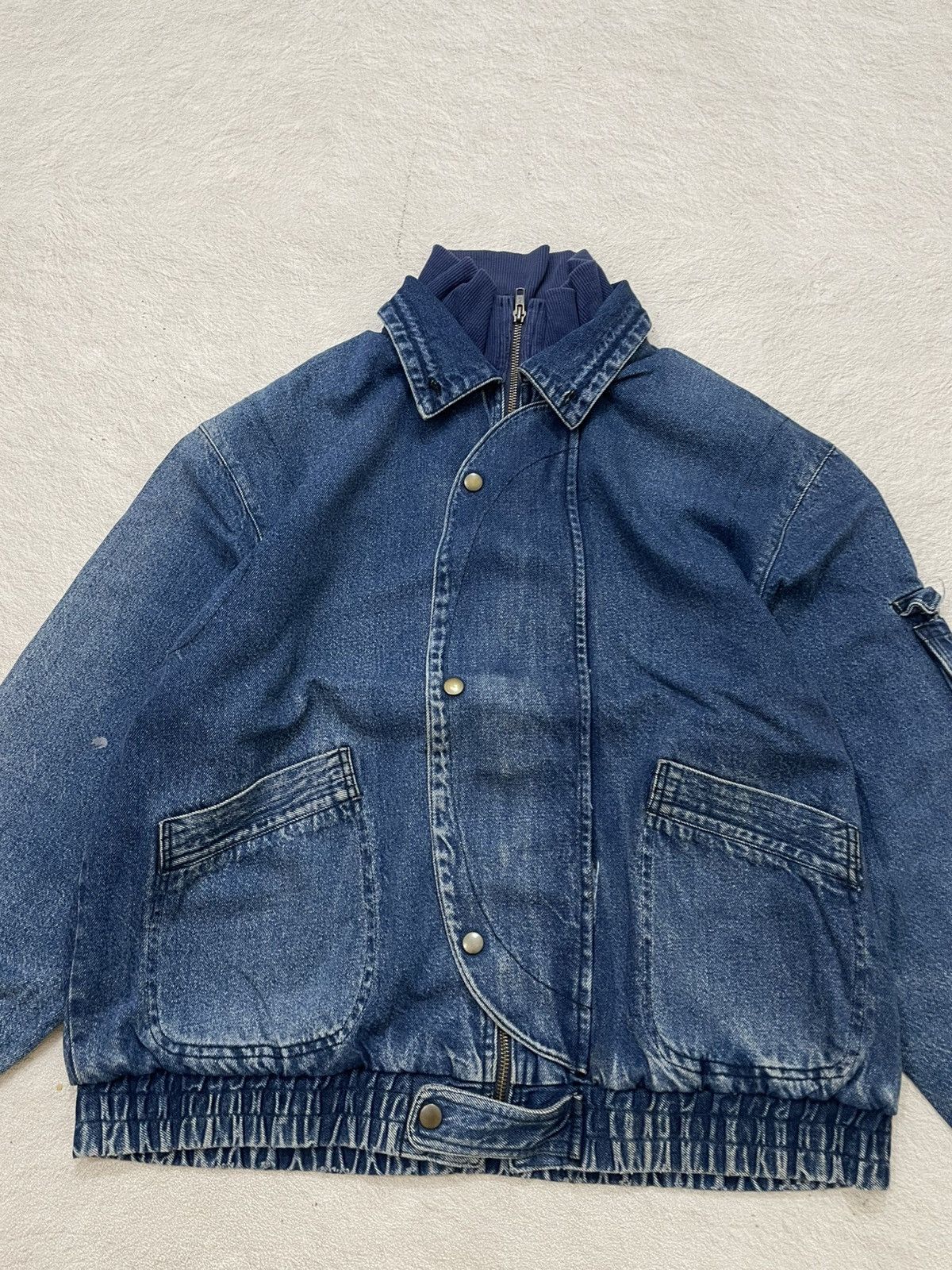 Japanese Brand 2000s Cashbox Japan Wash Denim Jacket Cargo Y2K Hysteric LGB Size US XL / EU 56 / 4 - 2 Thumbnail