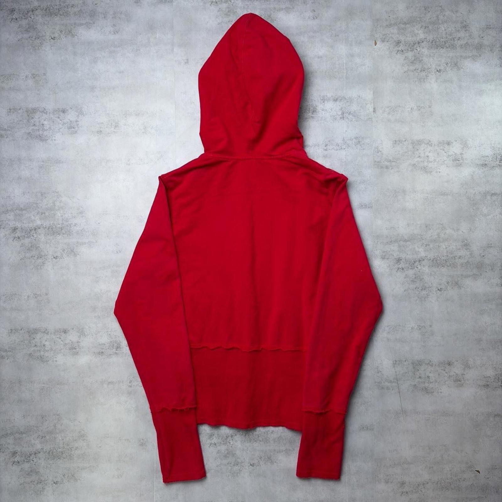 Pepe Jeans Y2K Red Pep Jeans Grunge Rhinestone Skater Zip Up Hoodie Size L / US 10 / IT 46 - 8 Thumbnail