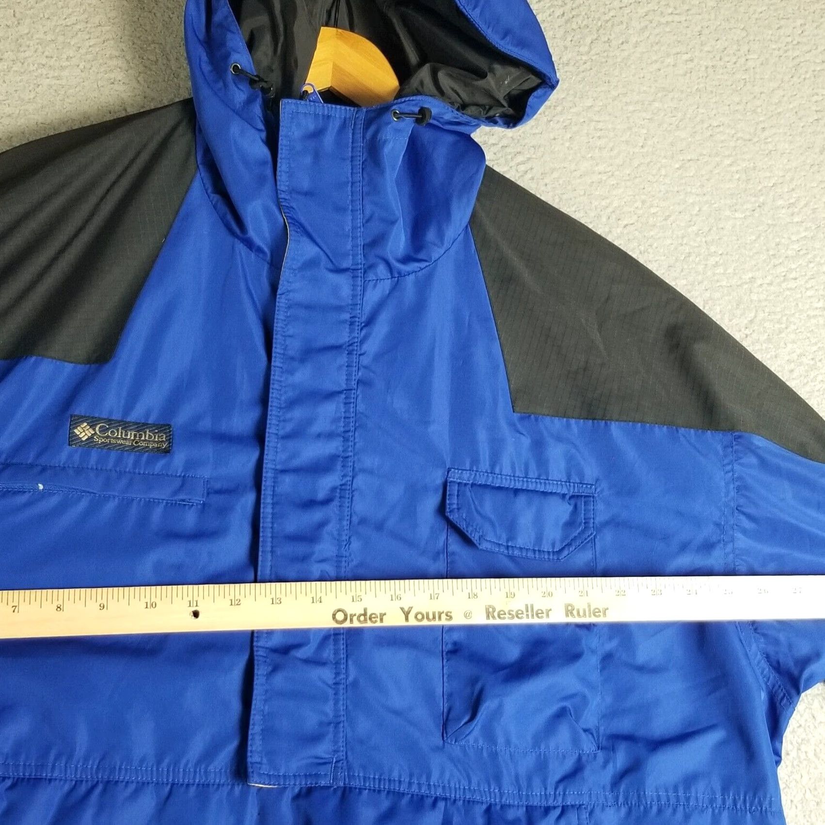 KangaROOS Columbia Anorak Jacket Men Large Blue Black Windbreaker Hooded Vintage Kangaroo Size US L / EU 52-54 / 3 - 5 Thumbnail