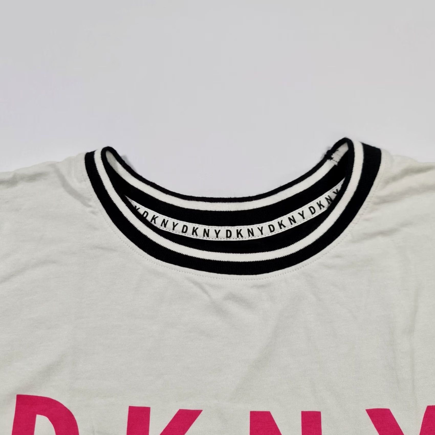 DKNY DKNY Womens Pyjama T Shirt White Black Large Short Sleeves Top Jersey Size L / US 10 / IT 46 - 2 Thumbnail