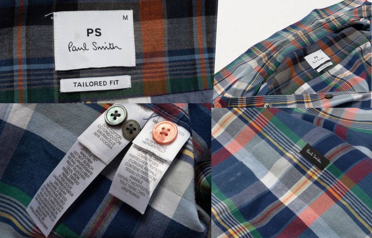 Paul Smith 🔵PS PAUL SMITH Tailored Fit Checked Plaid Shirt Size US M / EU 48-50 / 2 - 3 Thumbnail