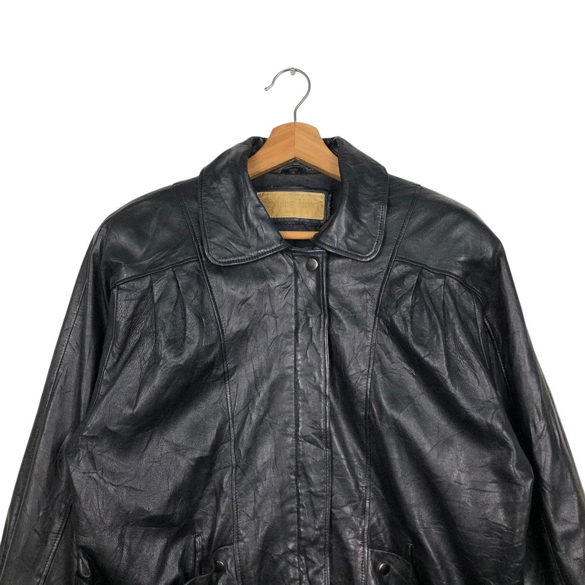 Japanese Brand 🔥VINTAGE BIKER LEATHER JACKET SHYNING HEART ISSEY MIYAKE Size US M / EU 48-50 / 2 - 5 Thumbnail
