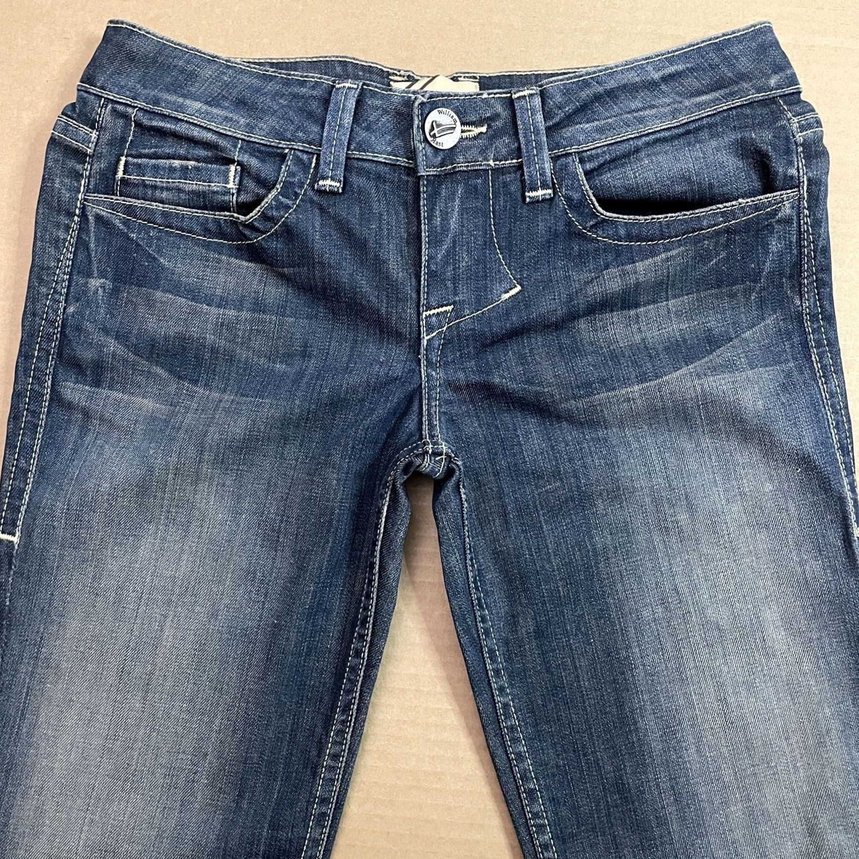 Vintage VINTAGE William Rast Jeans Womens 25 Blue Amie Ultra Skinny Capri Wash Ladies Jeans Size 42" / US 20 - 7 Thumbnail
